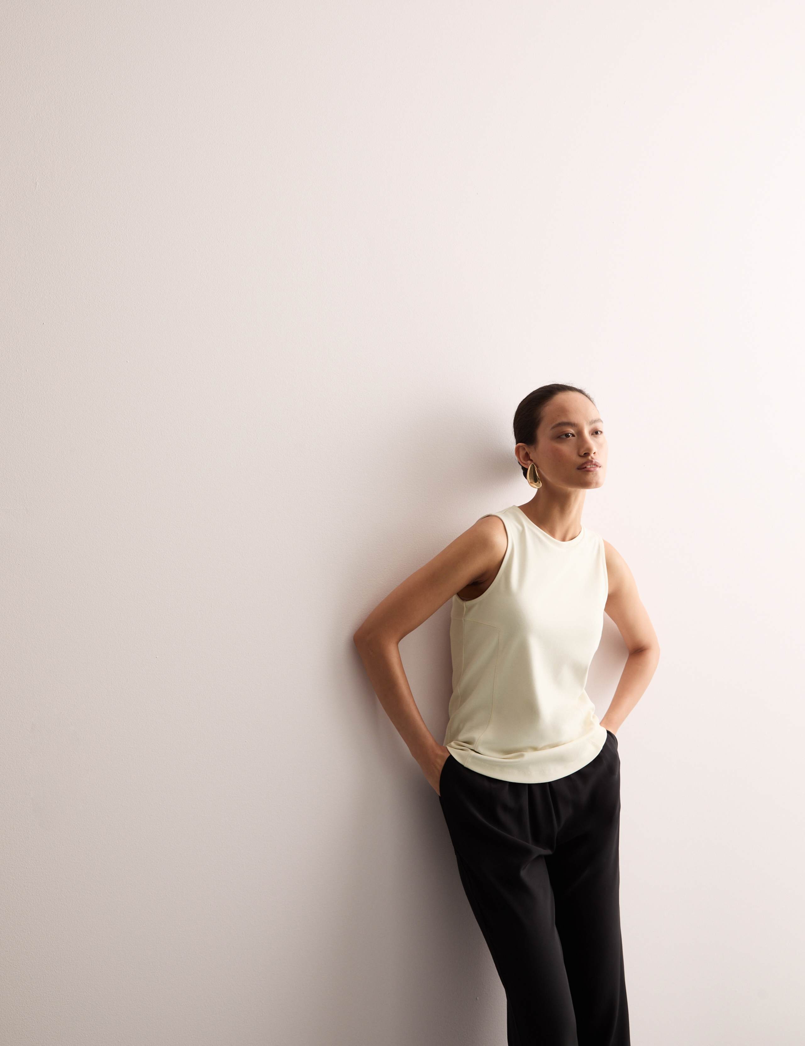 Cotton Modal Blend Shell Top with Stretch 4 of 8