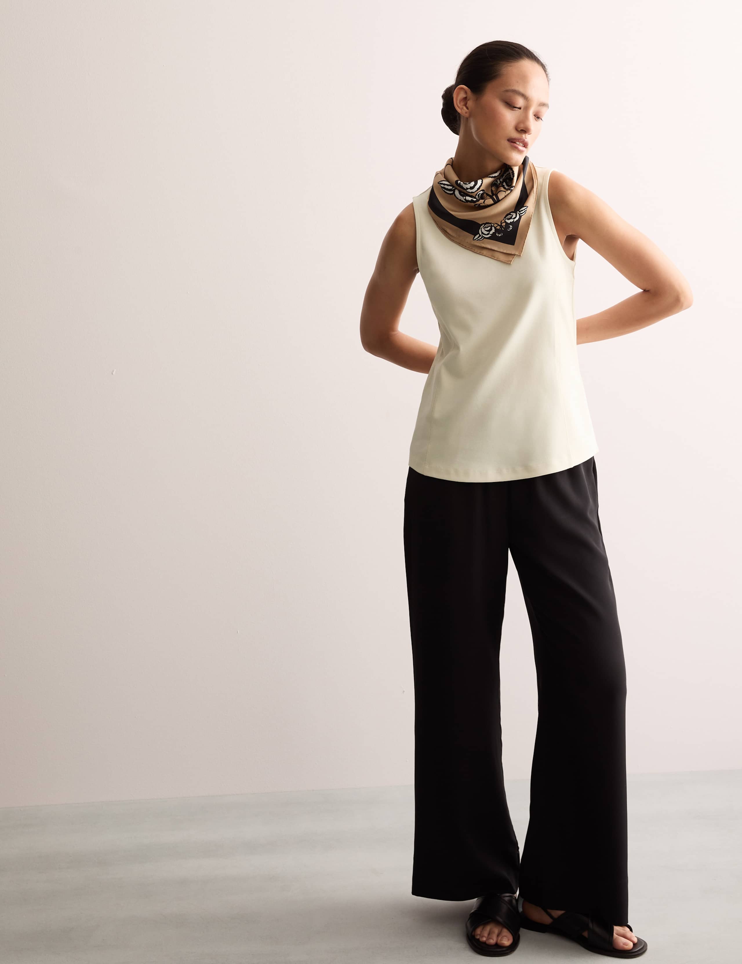 Cotton Modal Blend Shell Top with Stretch 6 of 8