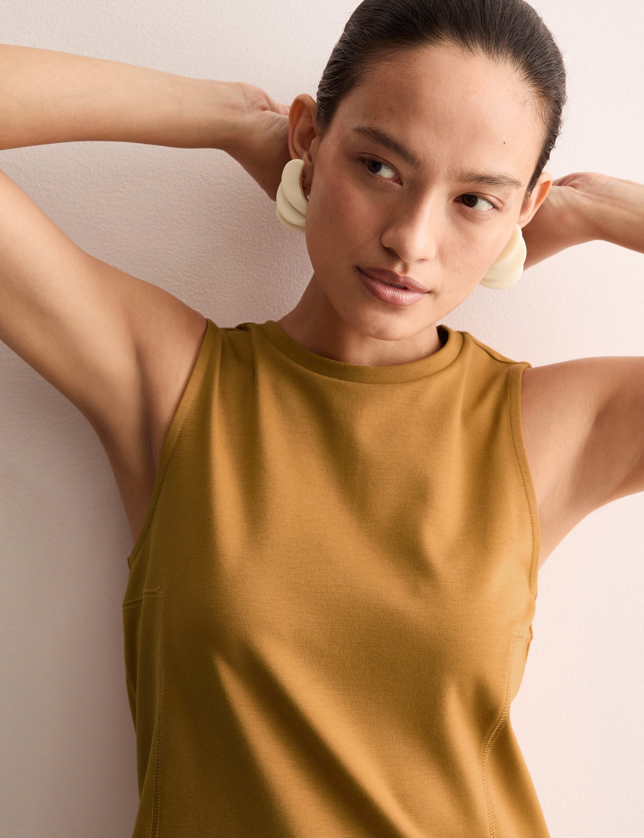 Cotton Modal Blend Shell Top with Stretch 3 of 6