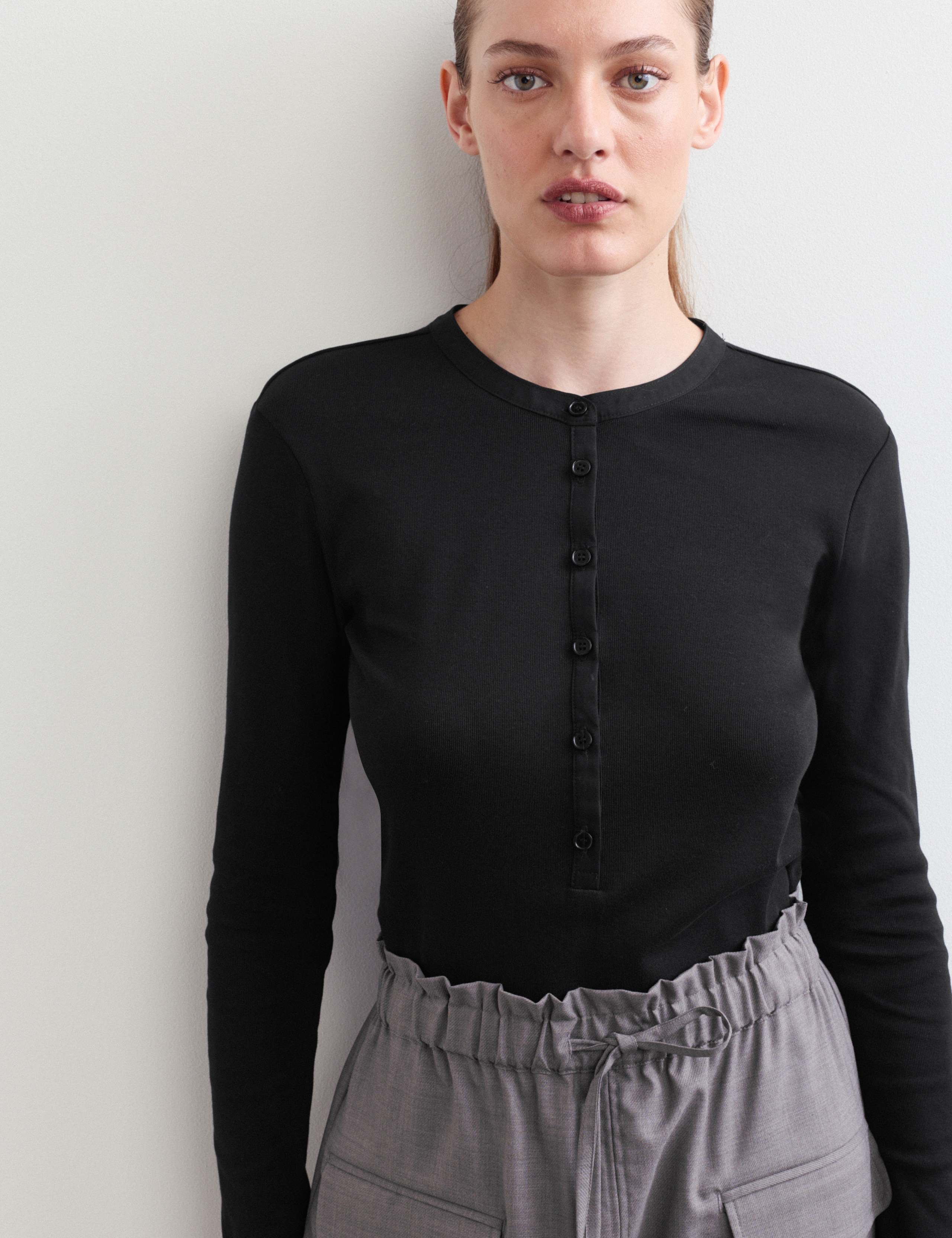 Pure Cotton Henley Top 3 of 5