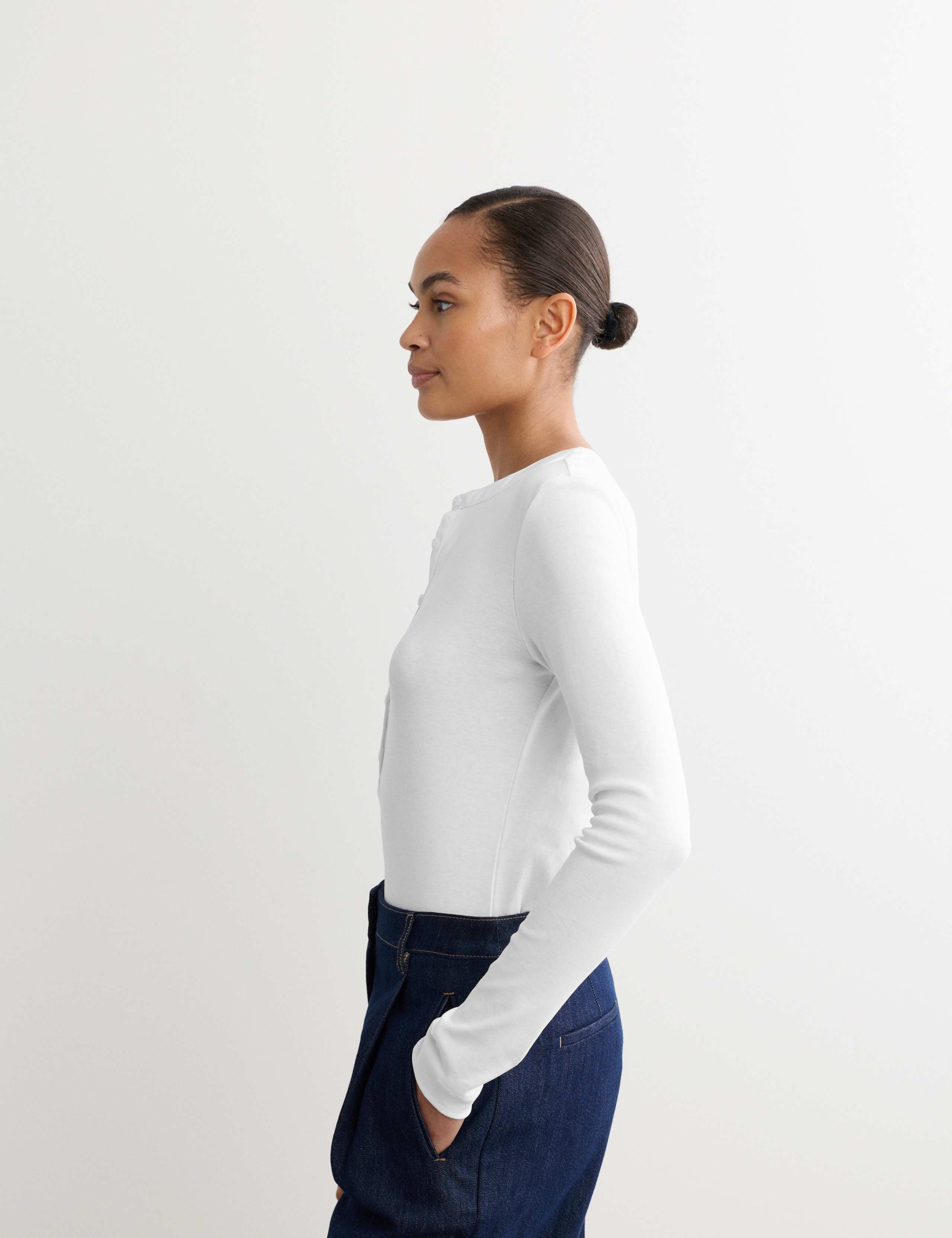 Pure Cotton Henley Top 4 of 5