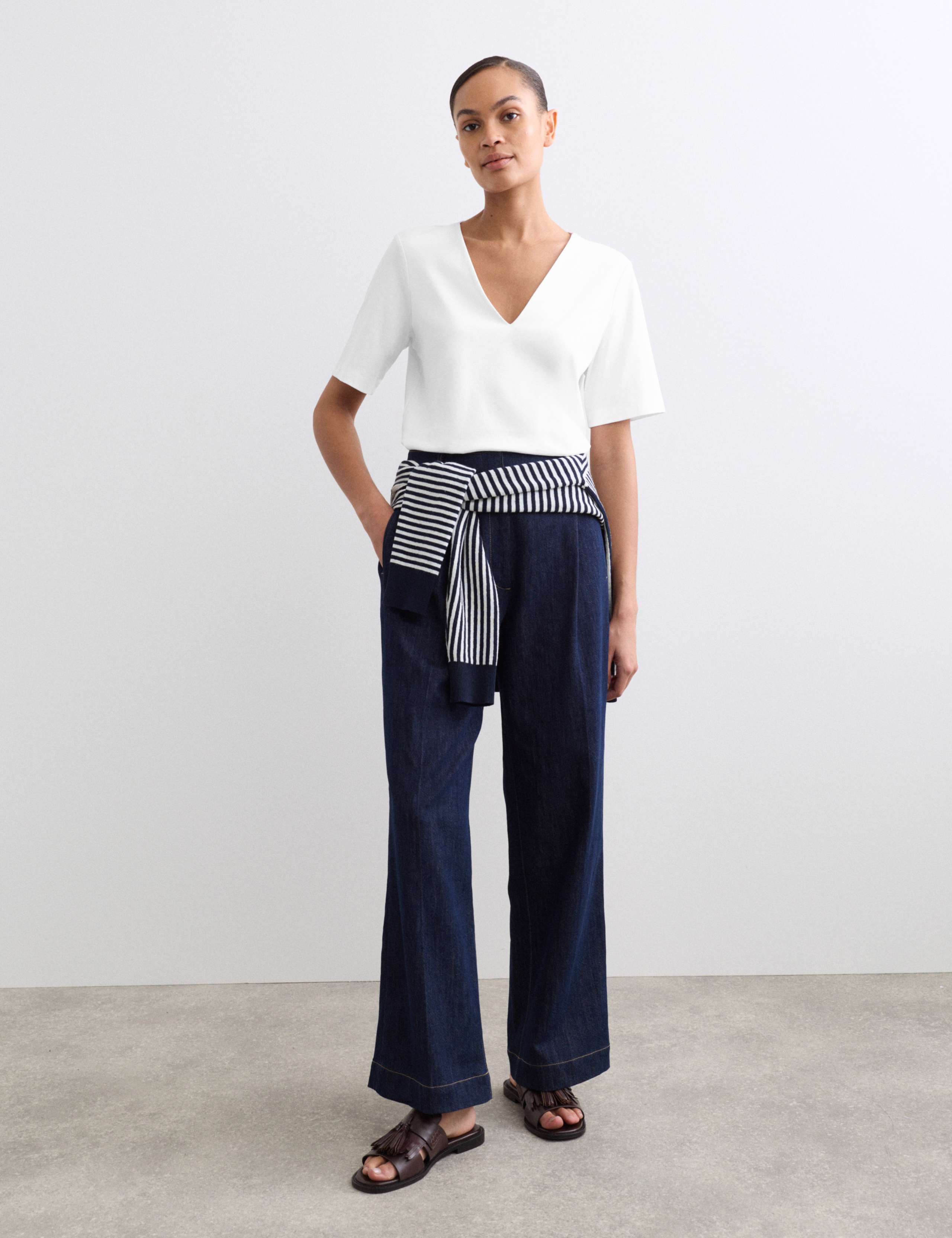 Pure Cotton V-Neck Boxy Top 4 of 7