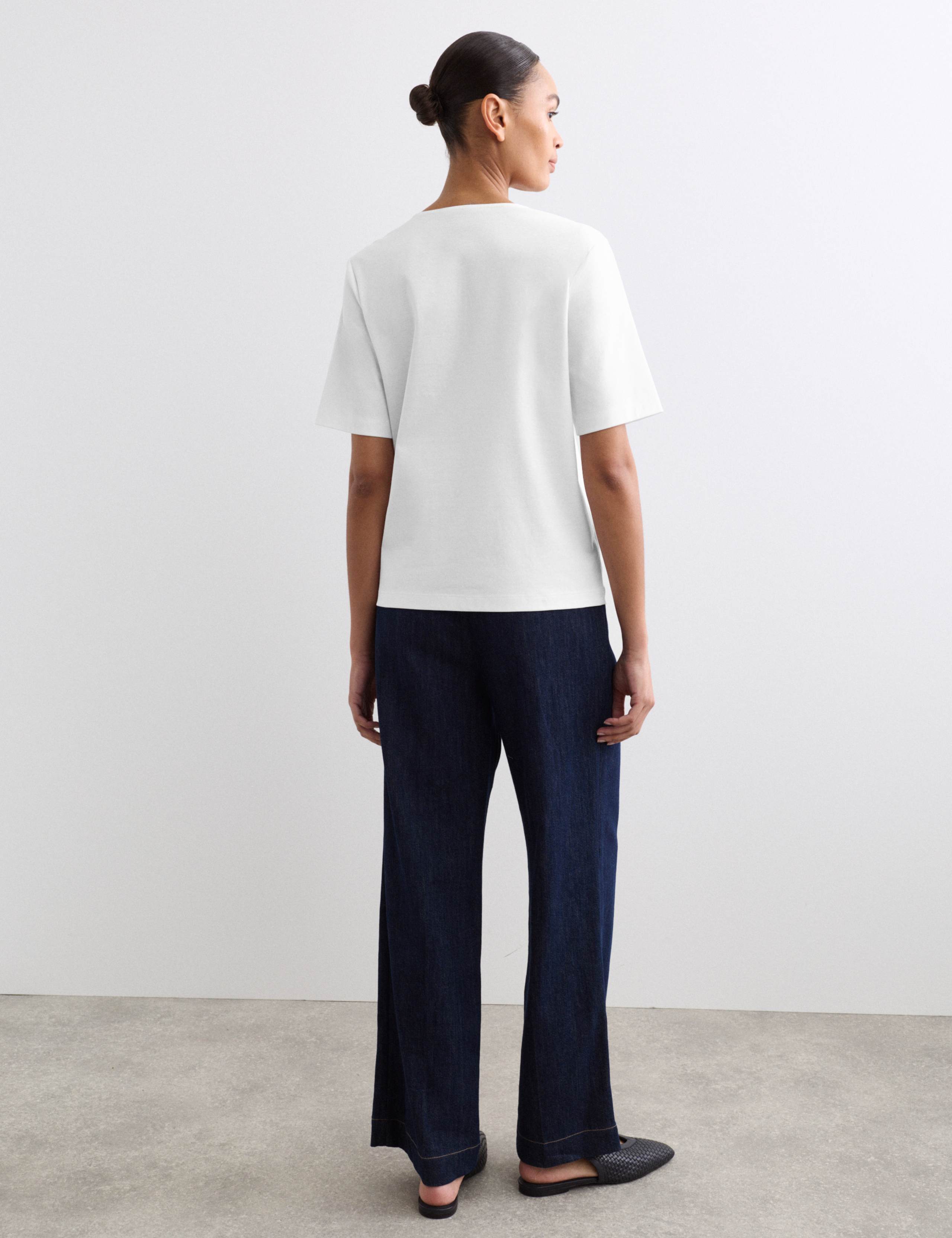 Pure Cotton V-Neck Boxy Top 7 of 7