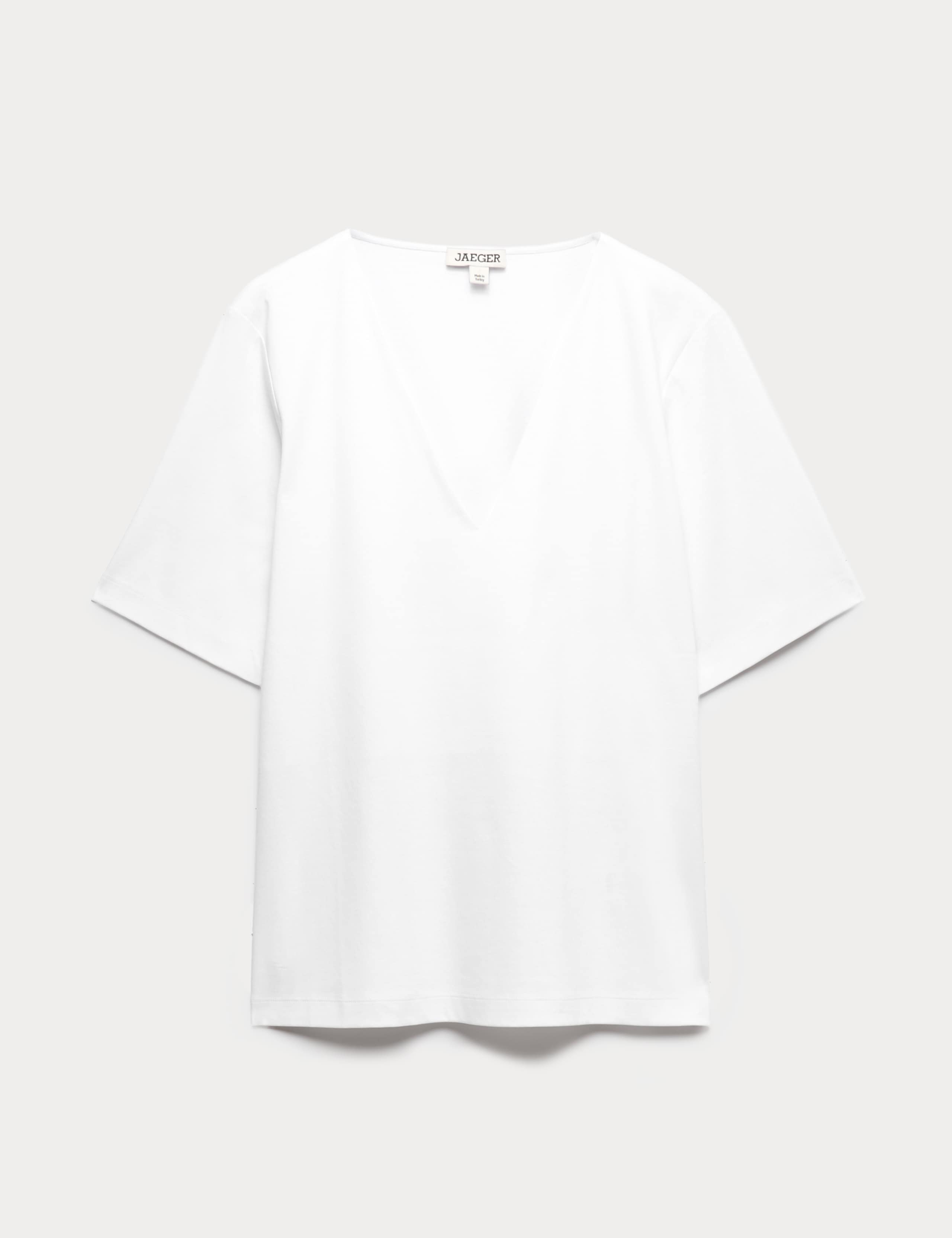Pure Cotton V-Neck Boxy Top 1 of 1