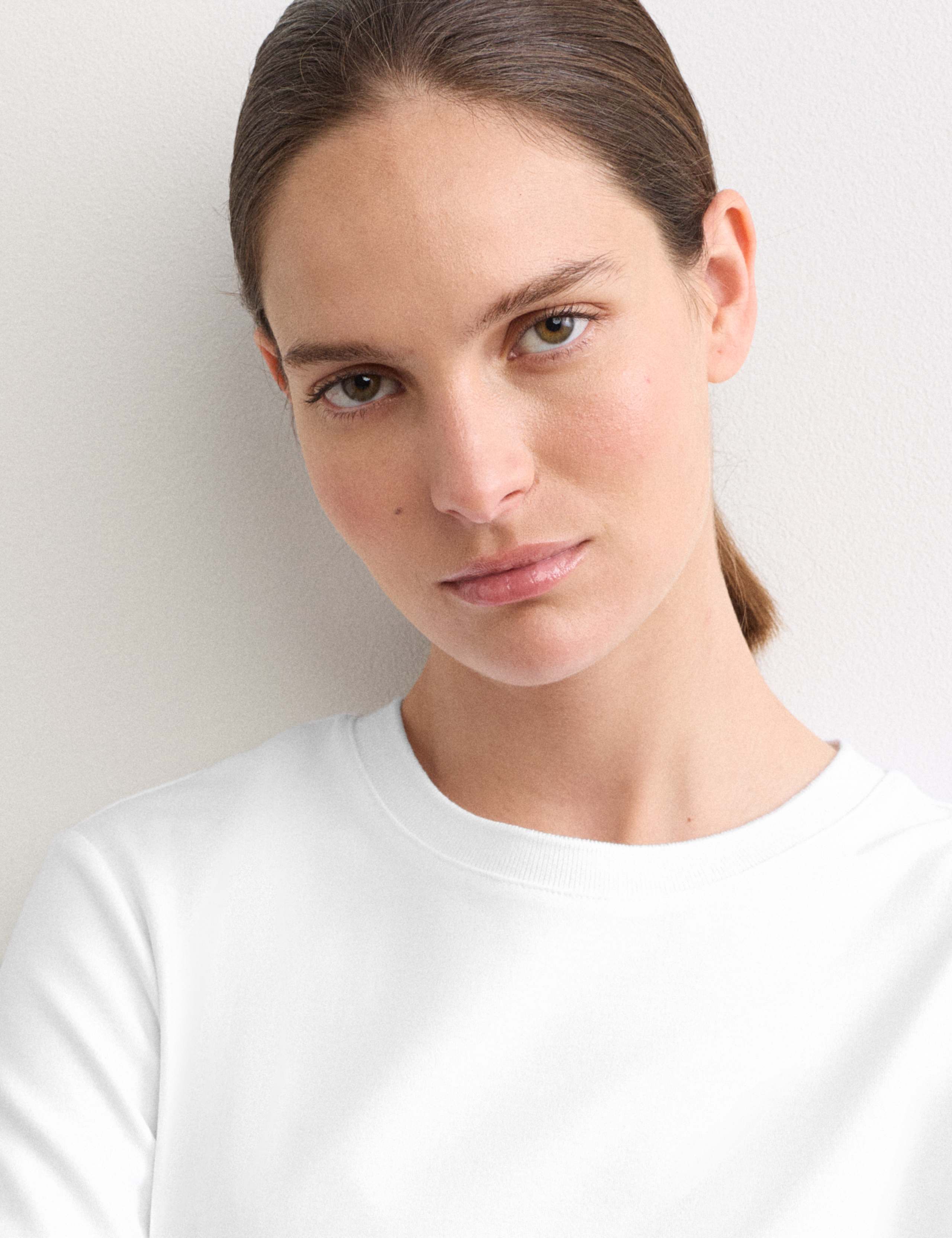 Cotton Modal Blend Crew Neck T-Shirt 3 of 5