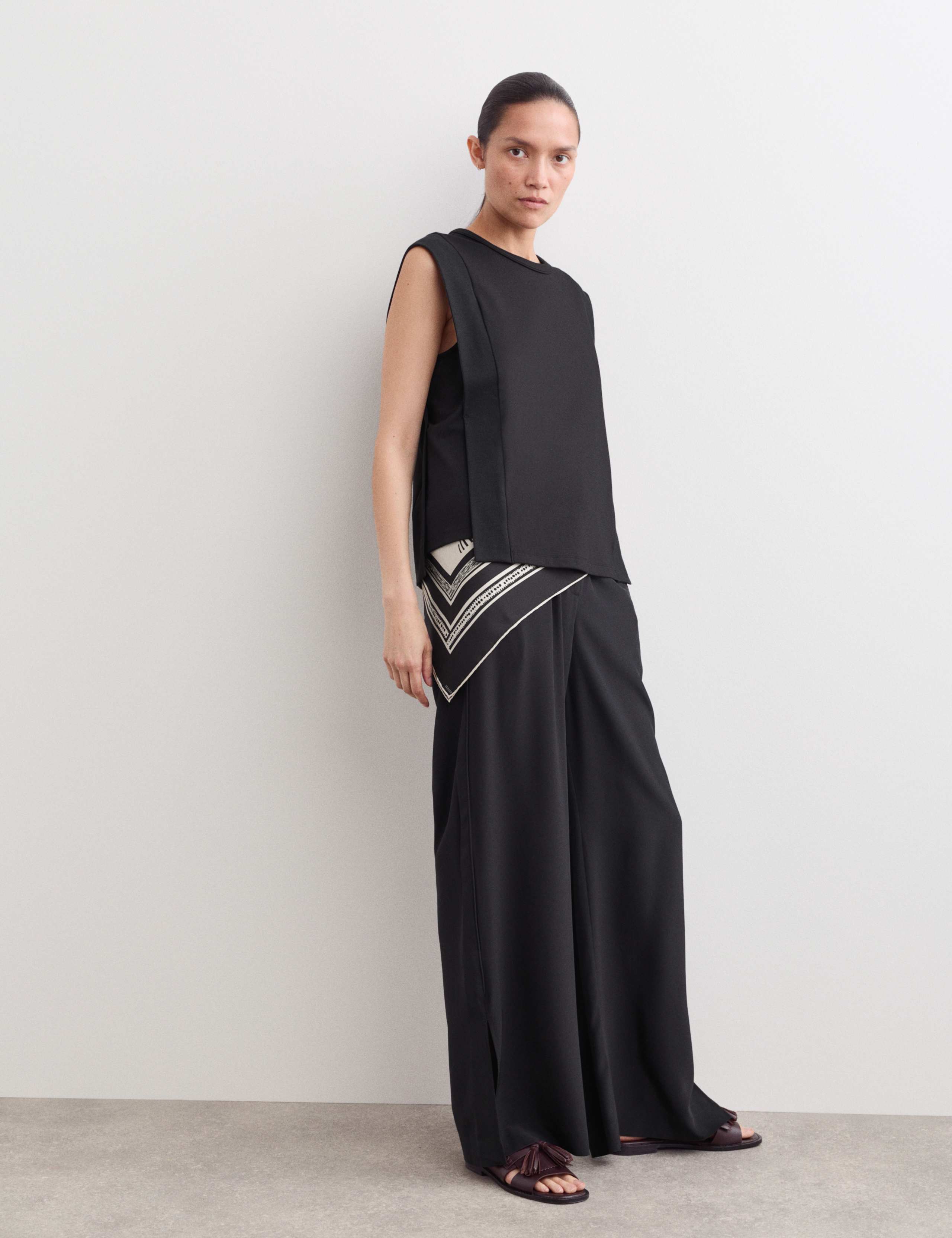 Cotton Modal Blend Ribbed Tank Top 1 of 6