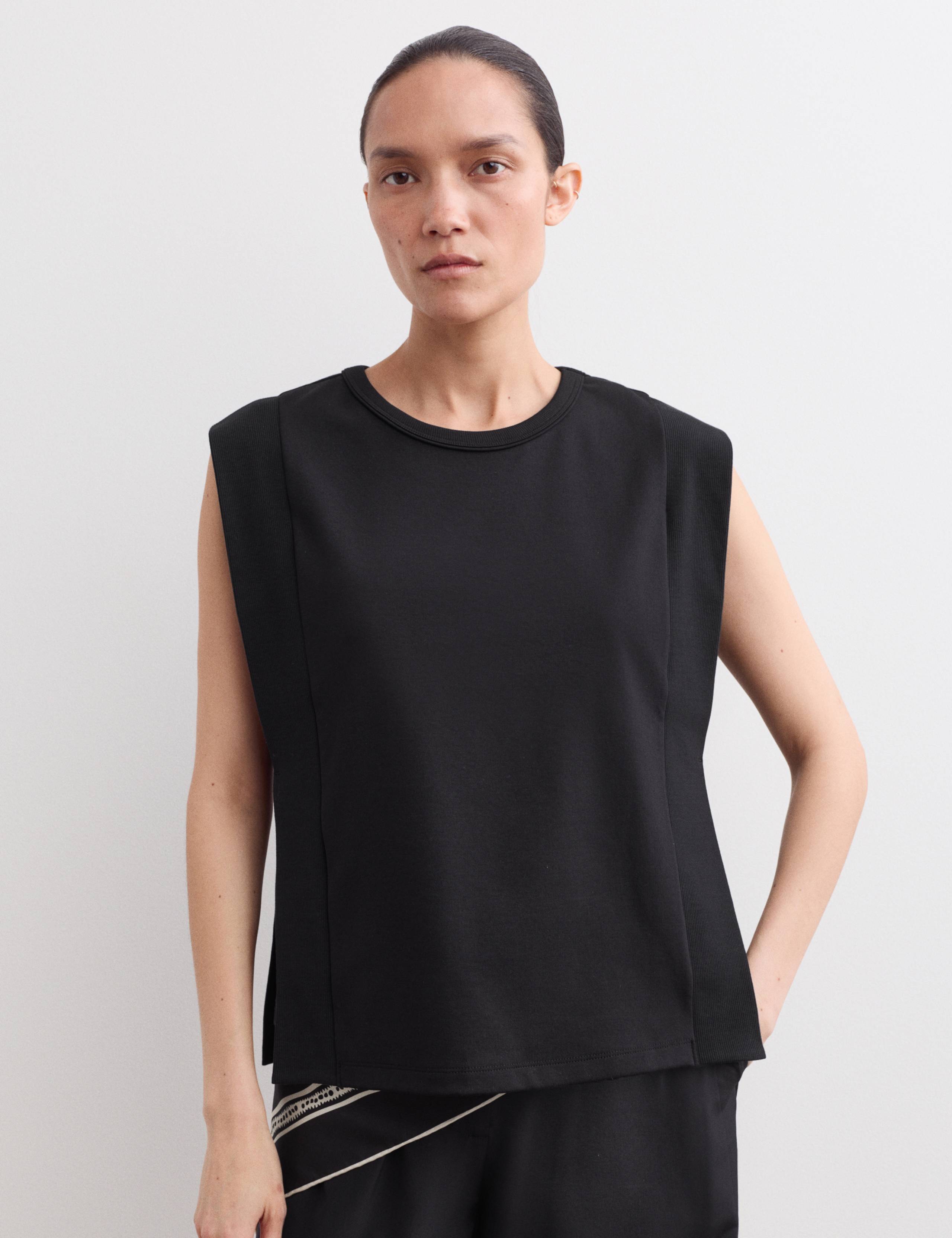 Cotton Modal Blend Ribbed Tank Top 3 of 6