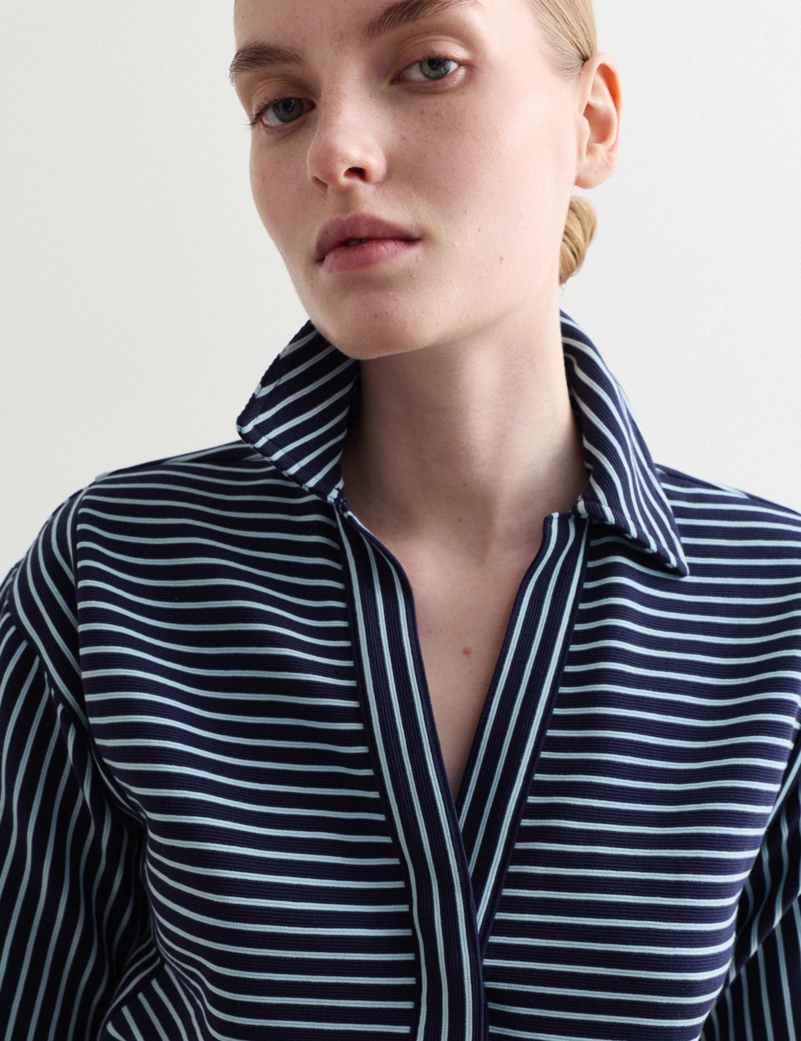 Pure Cotton Striped Polo Top 4 of 7