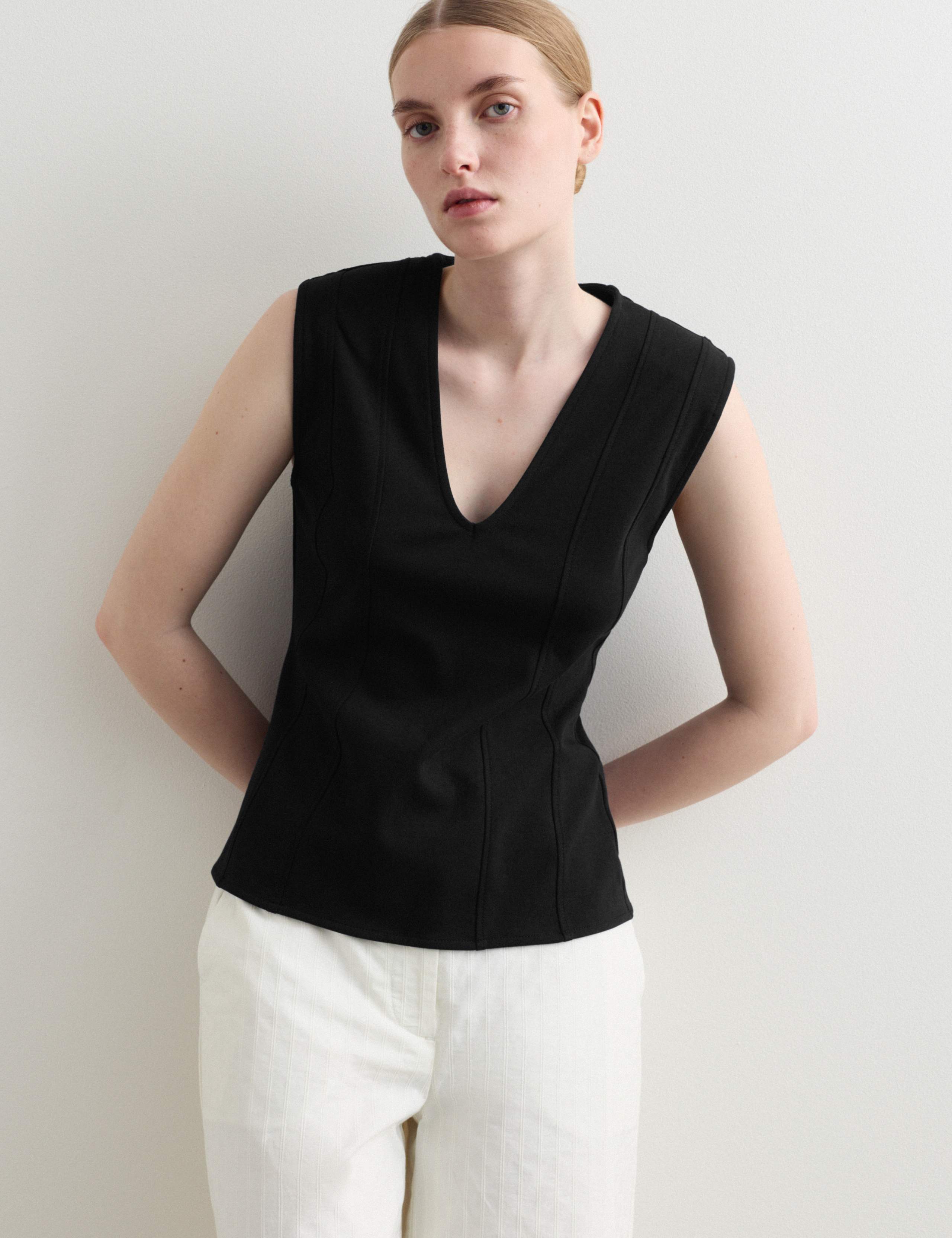Jersey V-Neck Vest Top 3 of 6