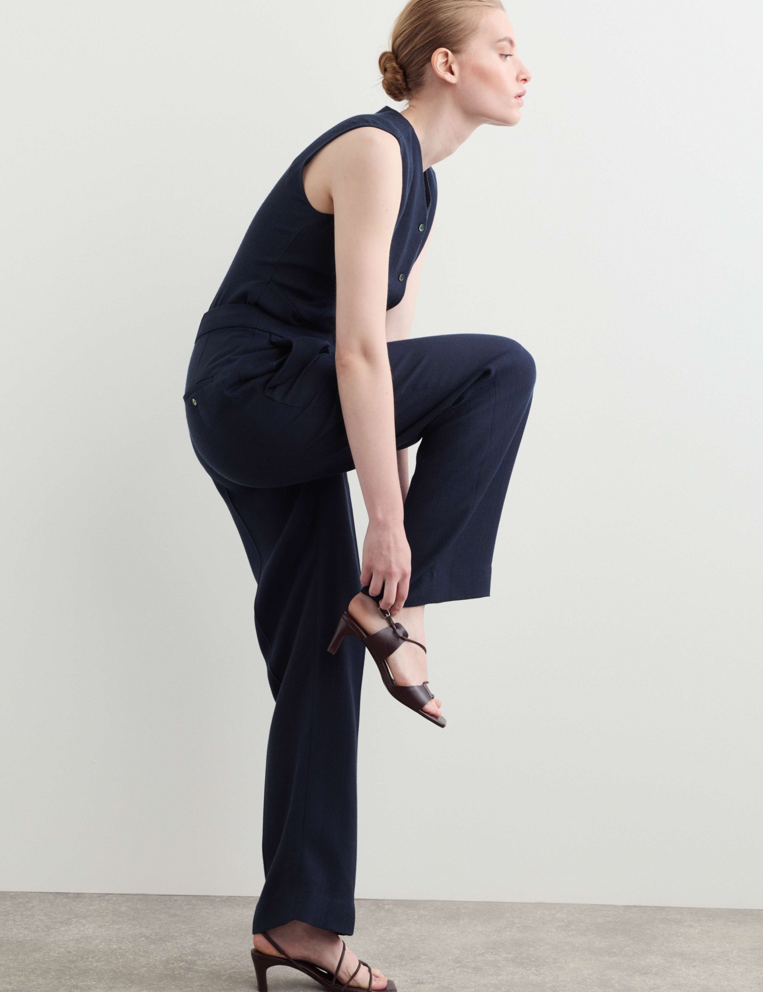 Textured Straight Leg Trousers 3 of 7