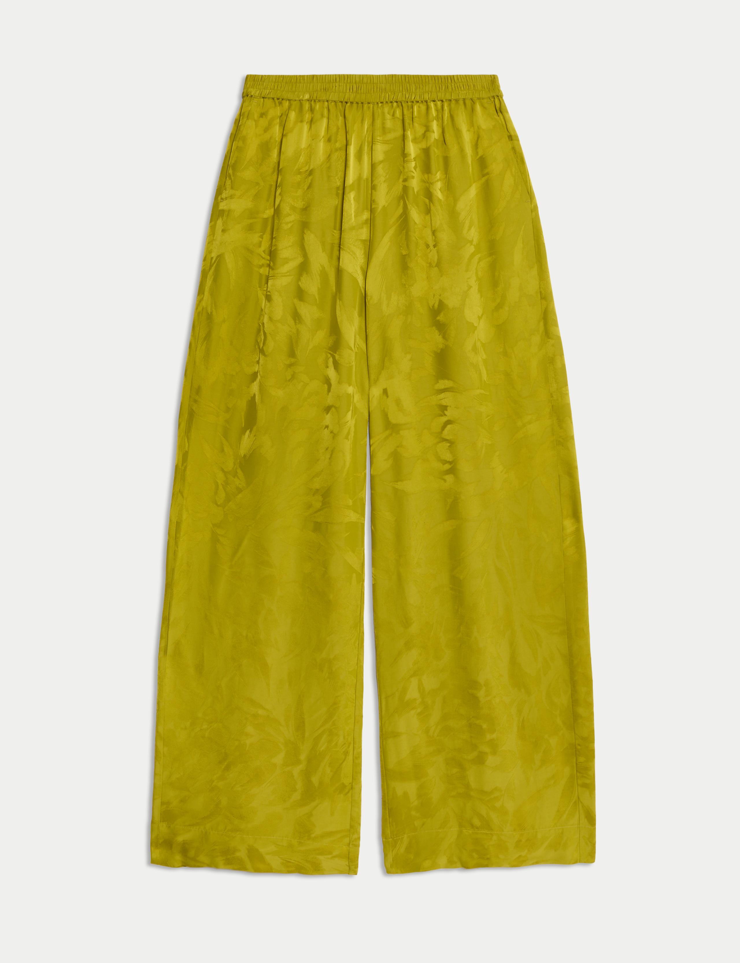 Avocado Oil Viscose Jacquard Trouser 2 of 8