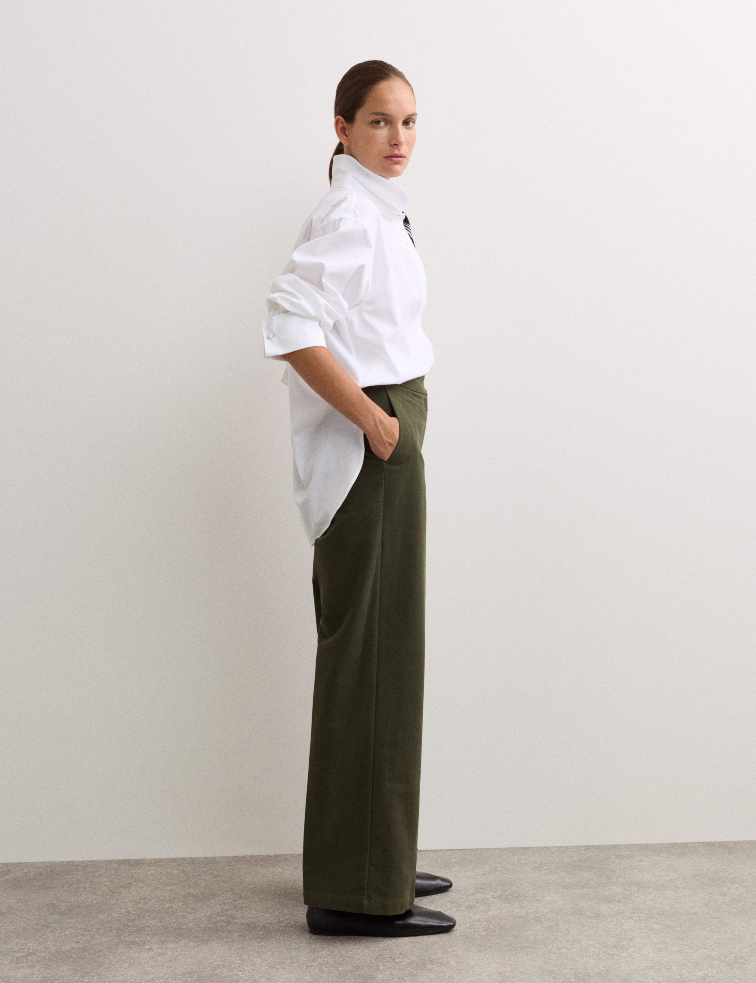 Cotton Rich Straight Leg Trousers 6 of 7