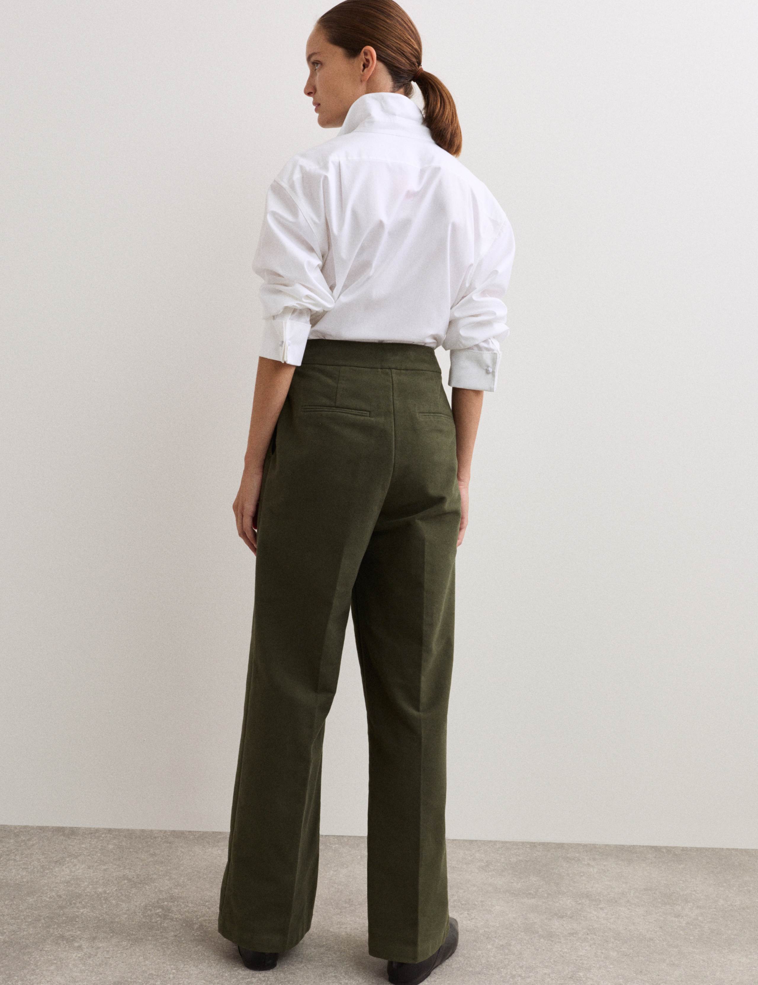 Cotton Rich Straight Leg Trousers 7 of 7