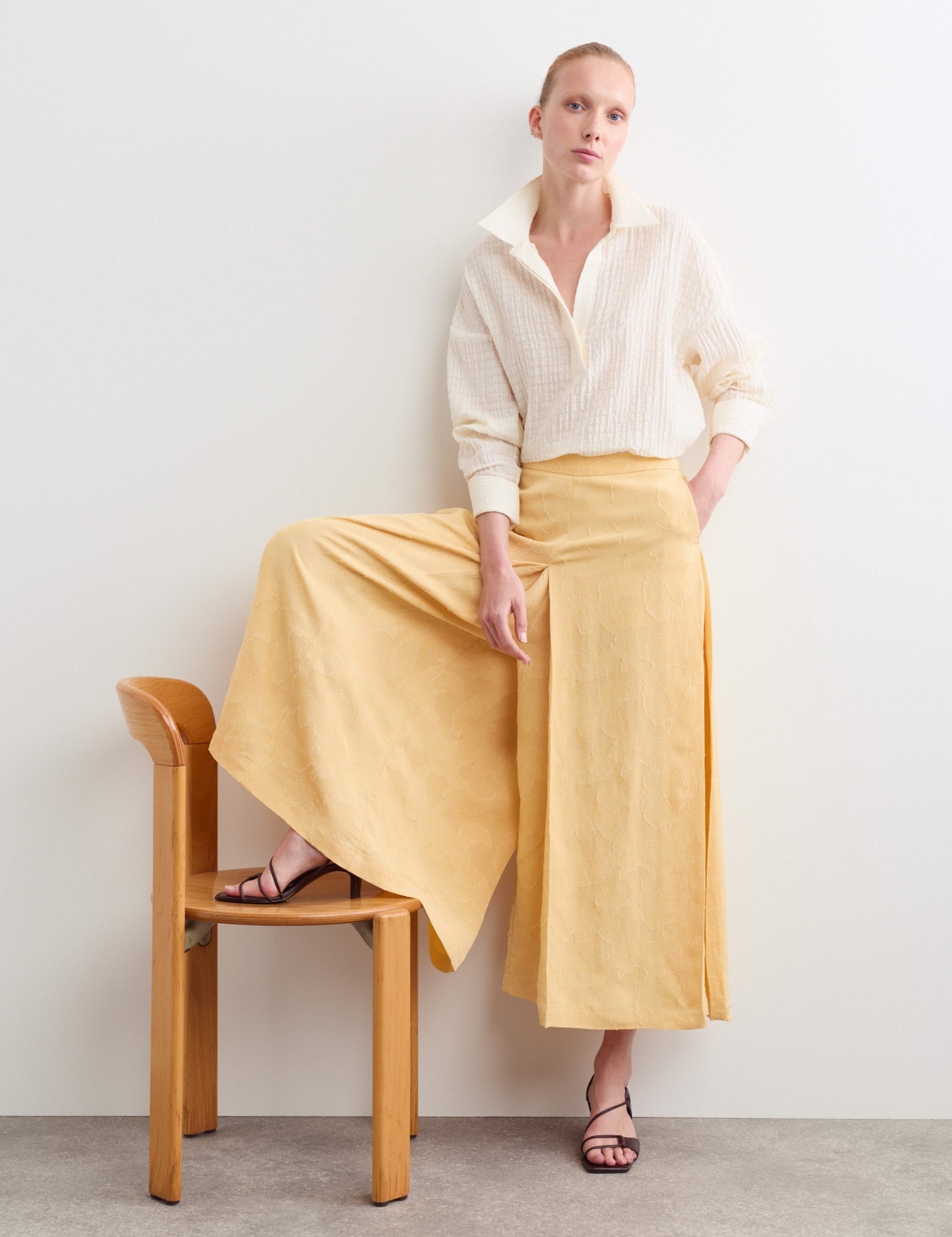 Floral Jacquard Wide Leg Culottes 4 of 7