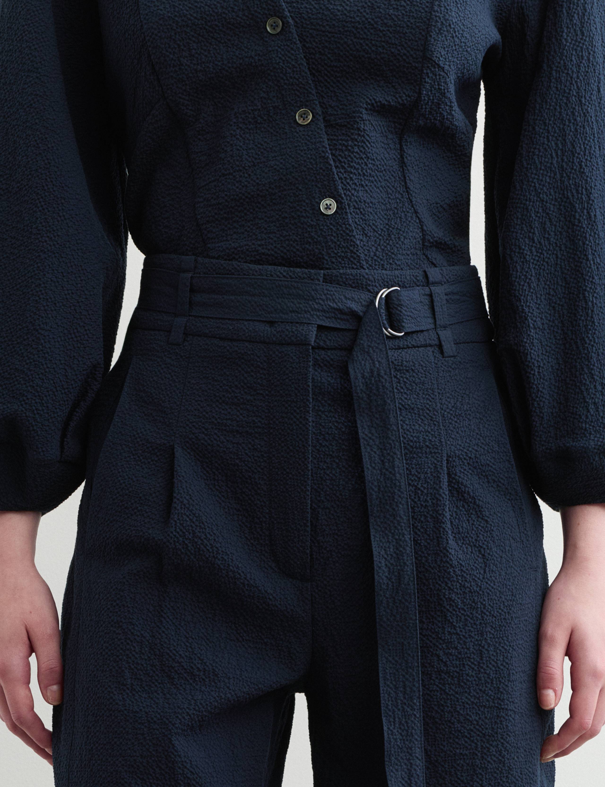 Cotton Rich Checked Barrel Leg Trousers 3 of 6