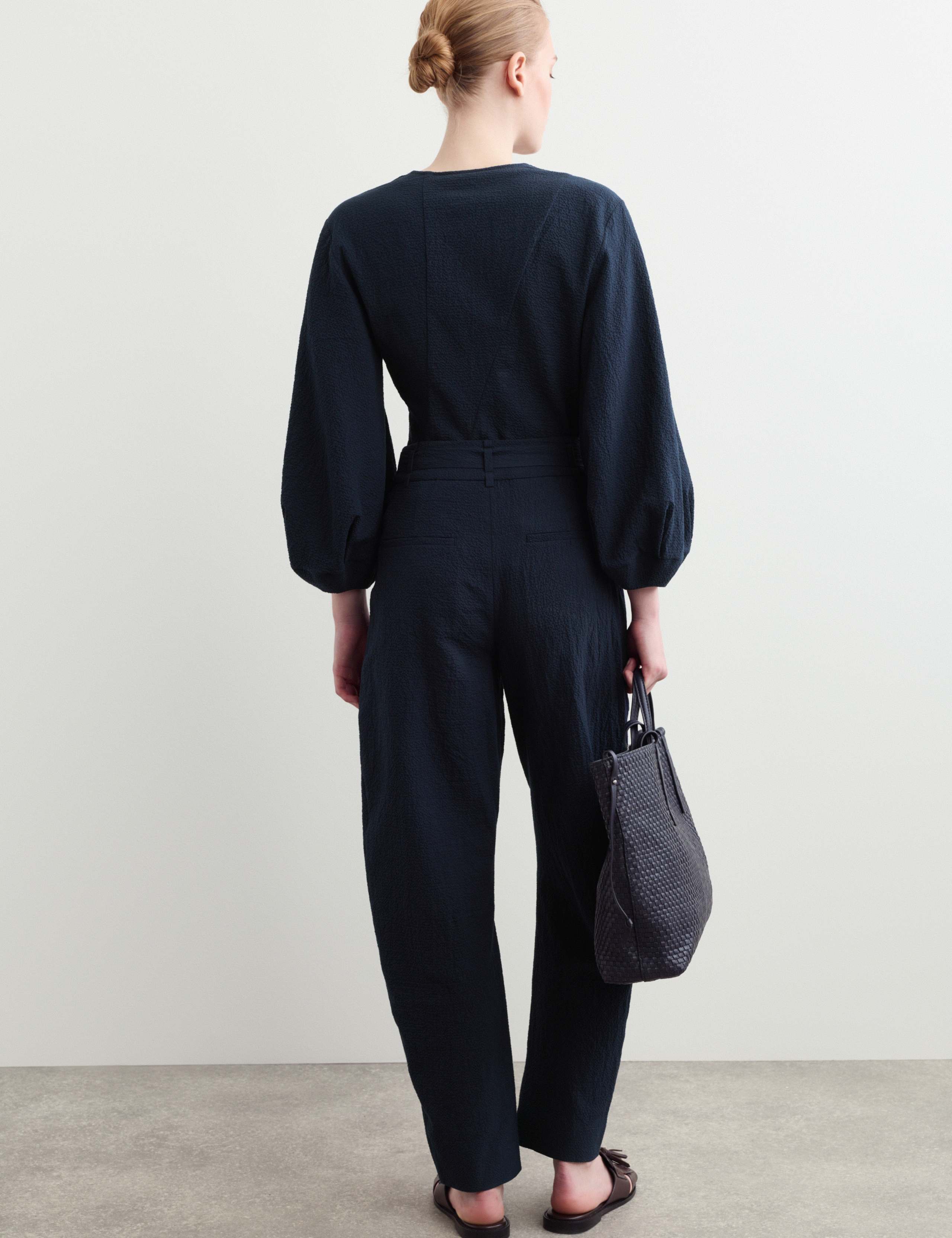 Cotton Rich Checked Barrel Leg Trousers 6 of 6