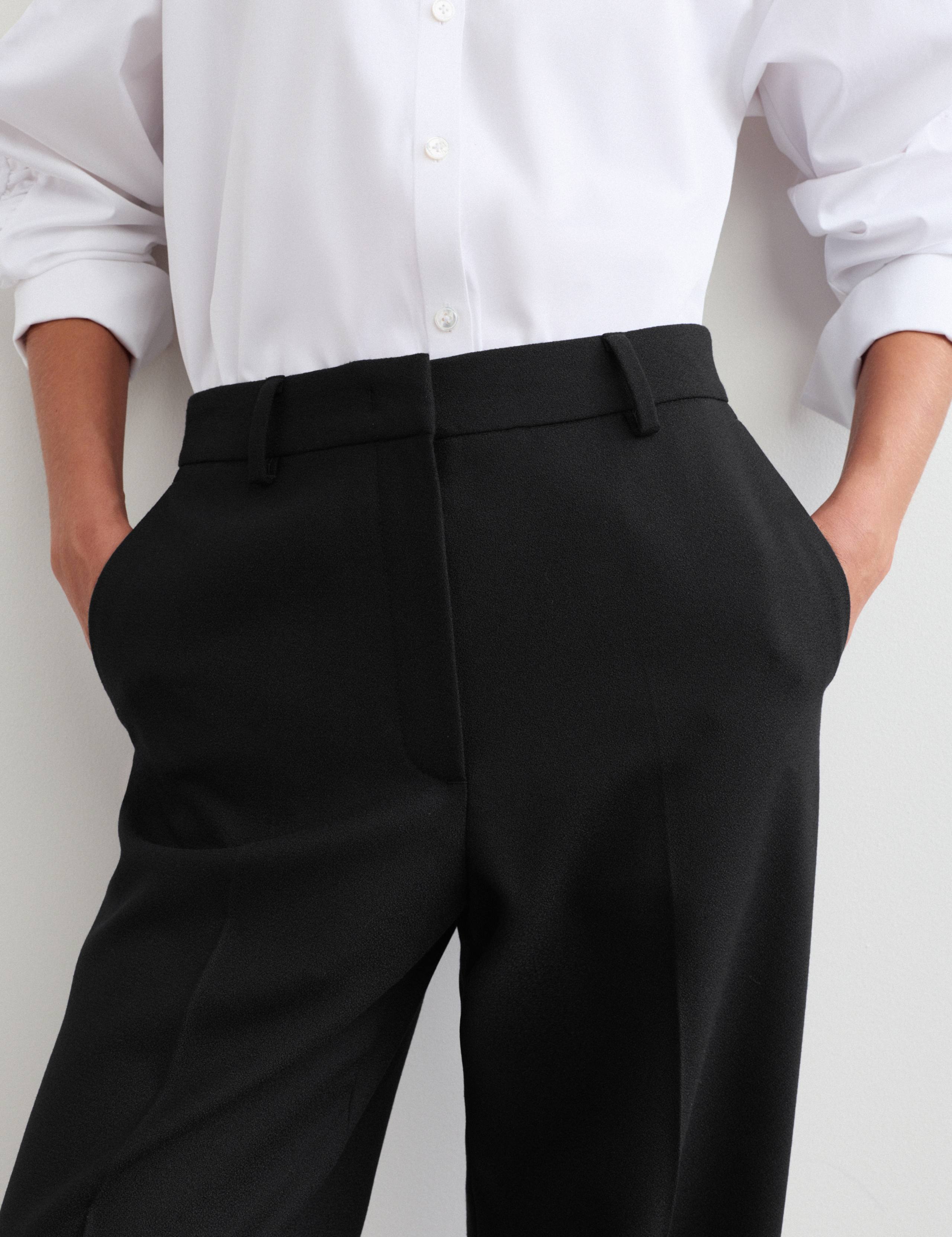 Pure Wool Straight Leg Trousers 3 of 7