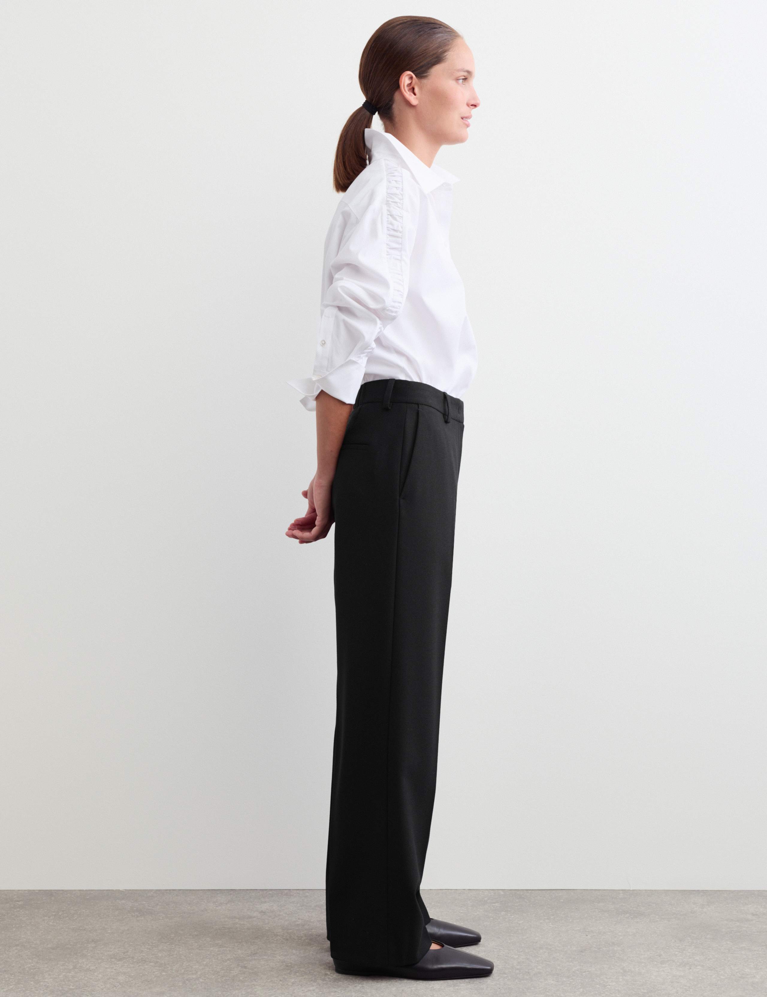 Pure Wool Straight Leg Trousers 5 of 7