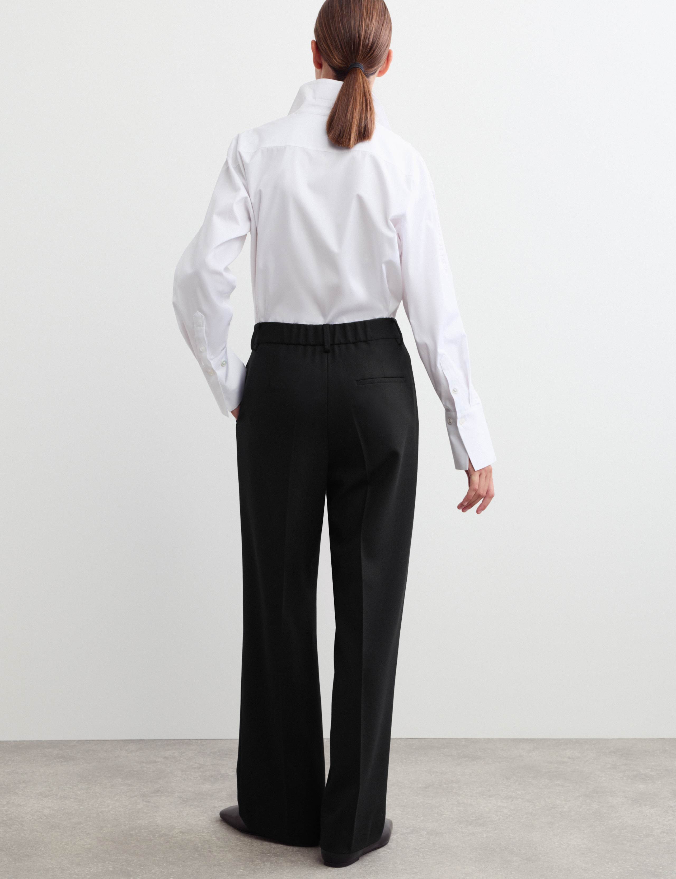 Pure Wool Straight Leg Trousers 6 of 7
