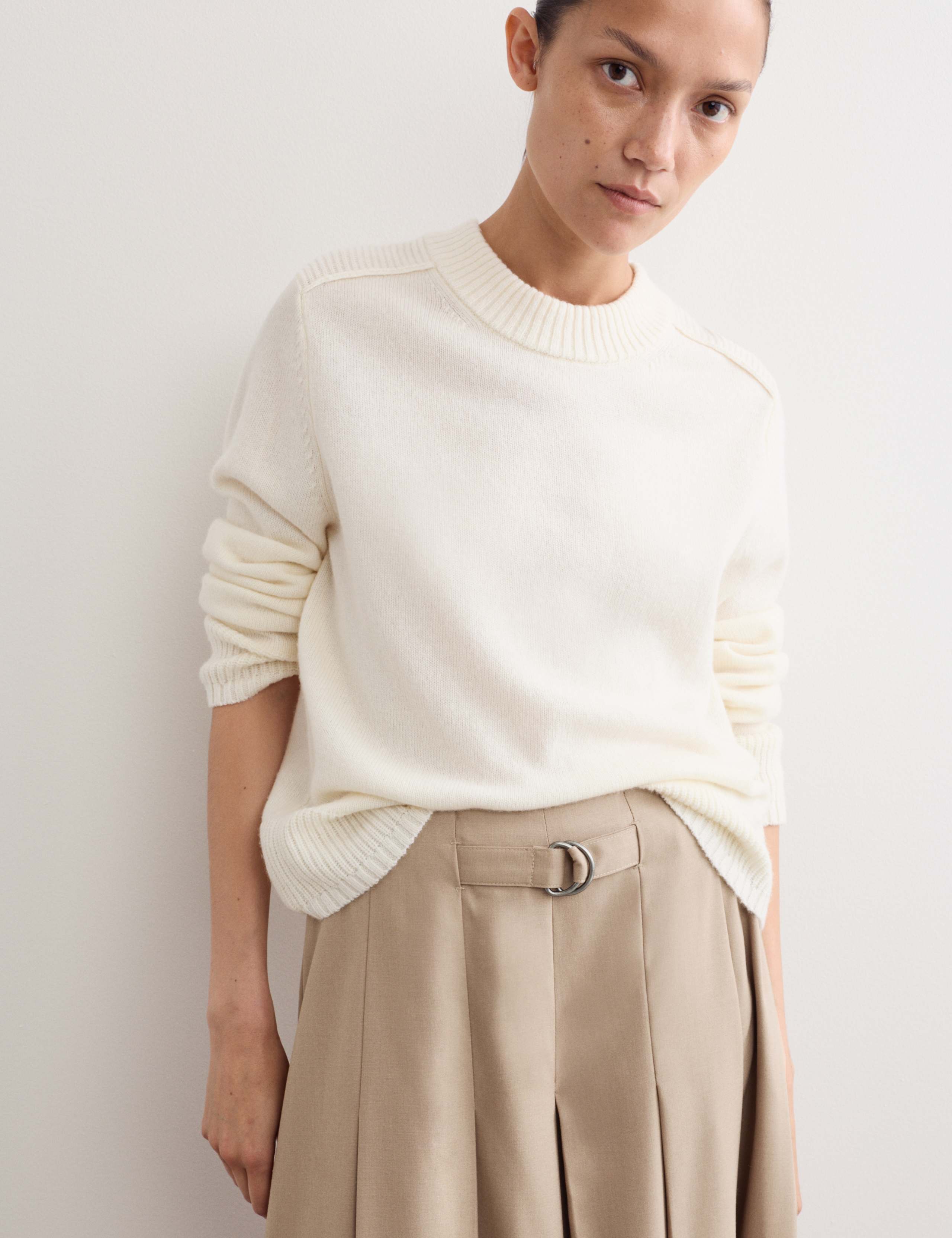 Pleated Culottes with Wool 4 of 8