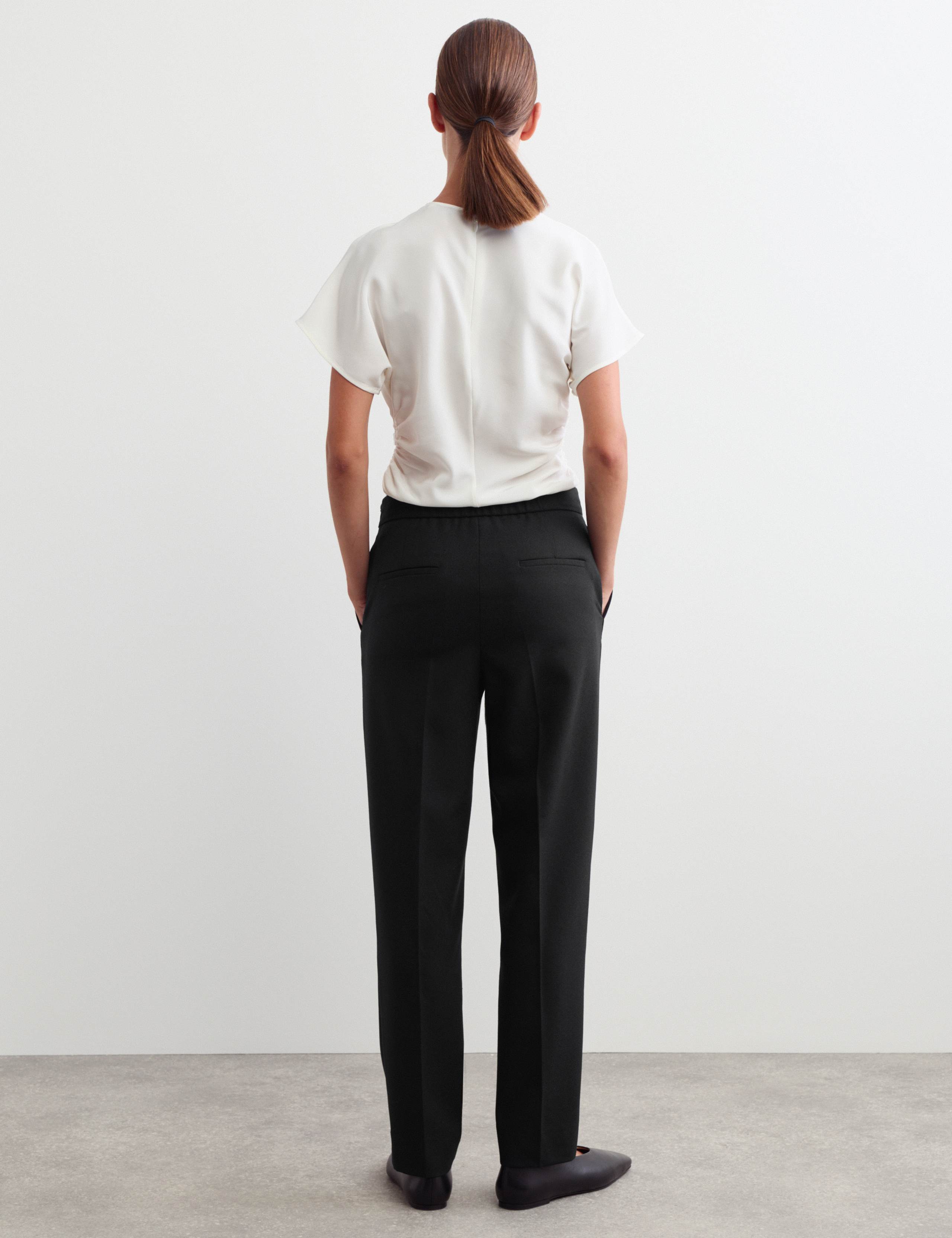 Pure Wool Cigarette Leg Trousers 4 of 6