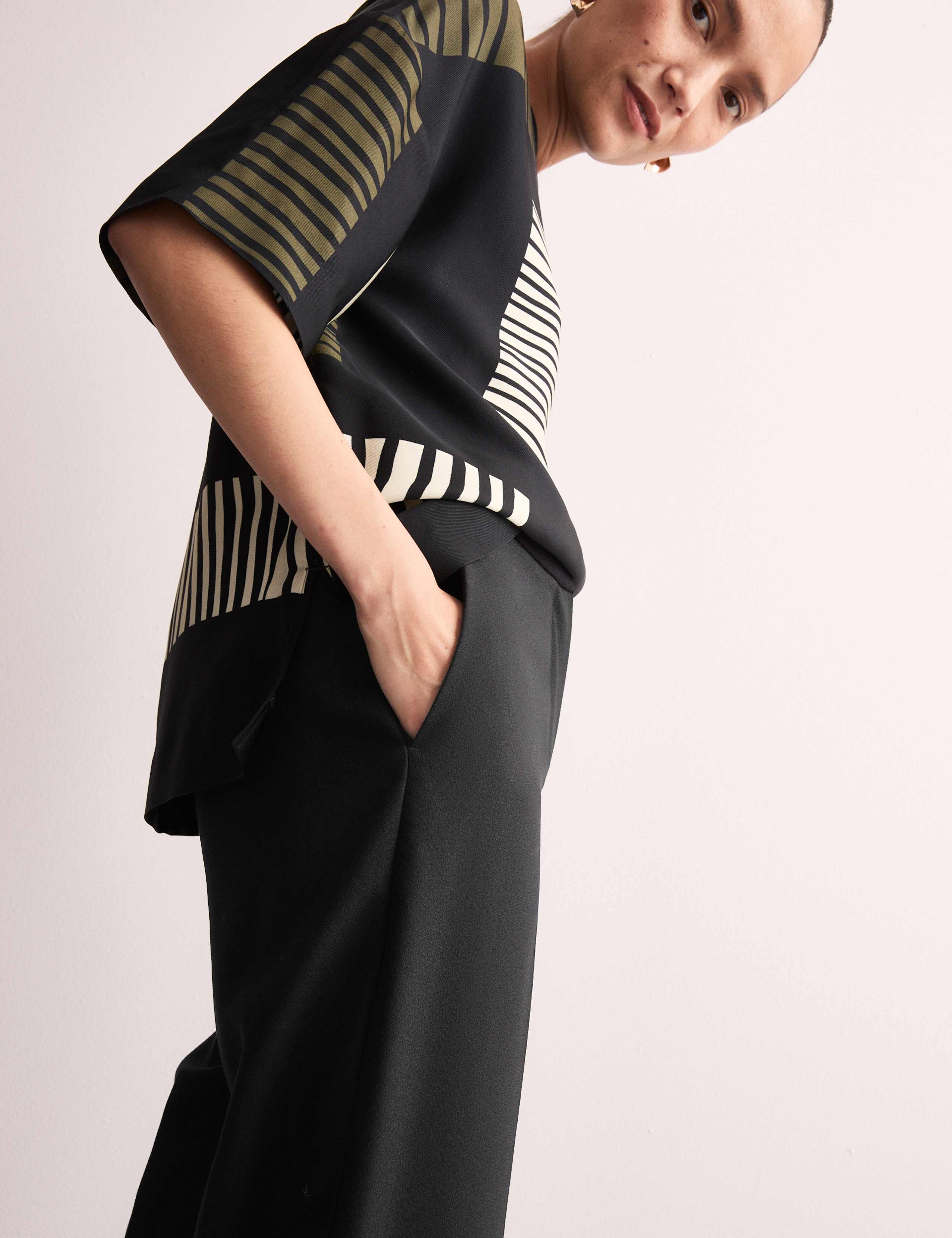 Pure Wool Straight Leg Trousers 3 of 8