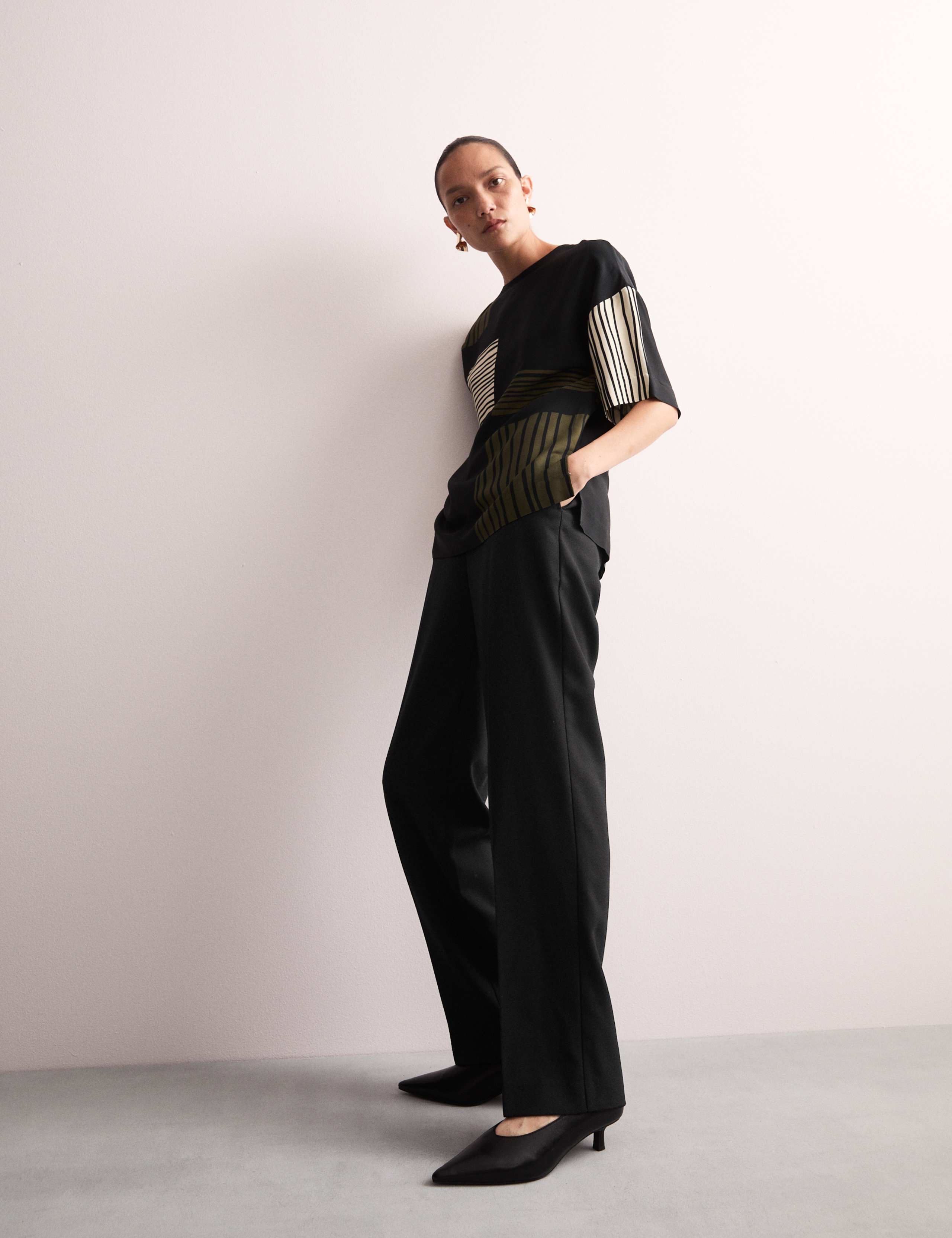 Pure Wool Straight Leg Trousers 4 of 8