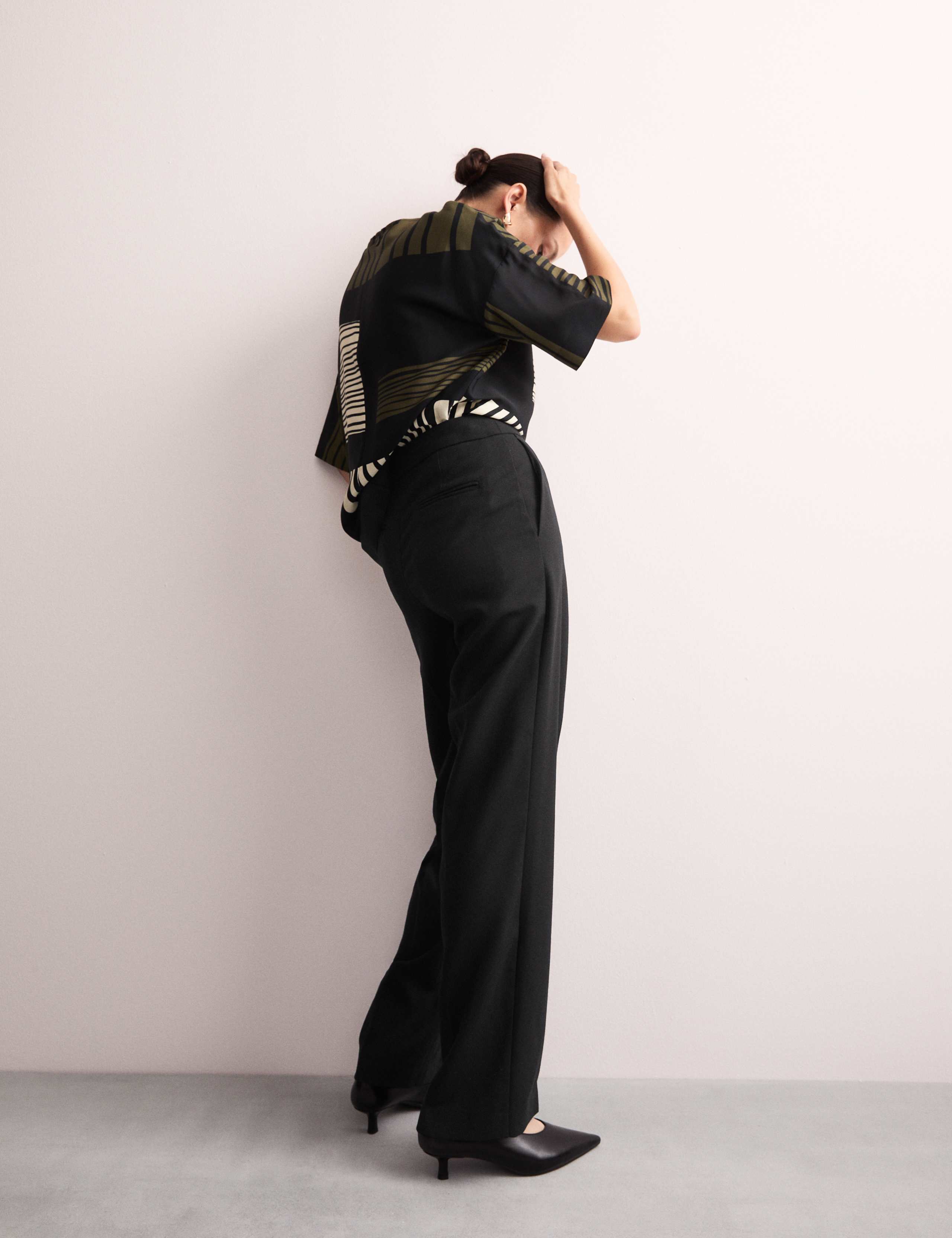 Pure Wool Straight Leg Trousers 7 of 8