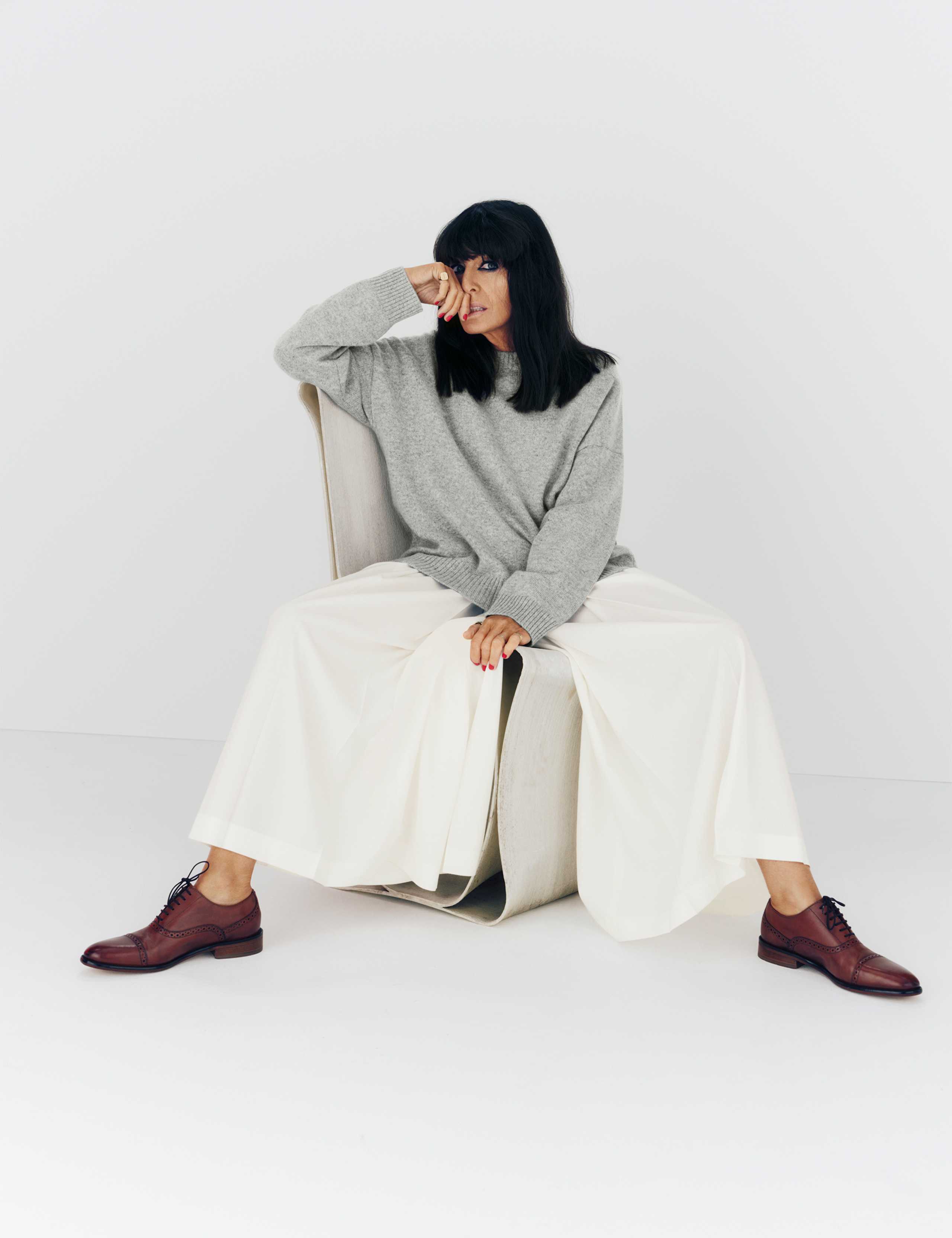 Wide Leg Culottes with Wool 1 of 8