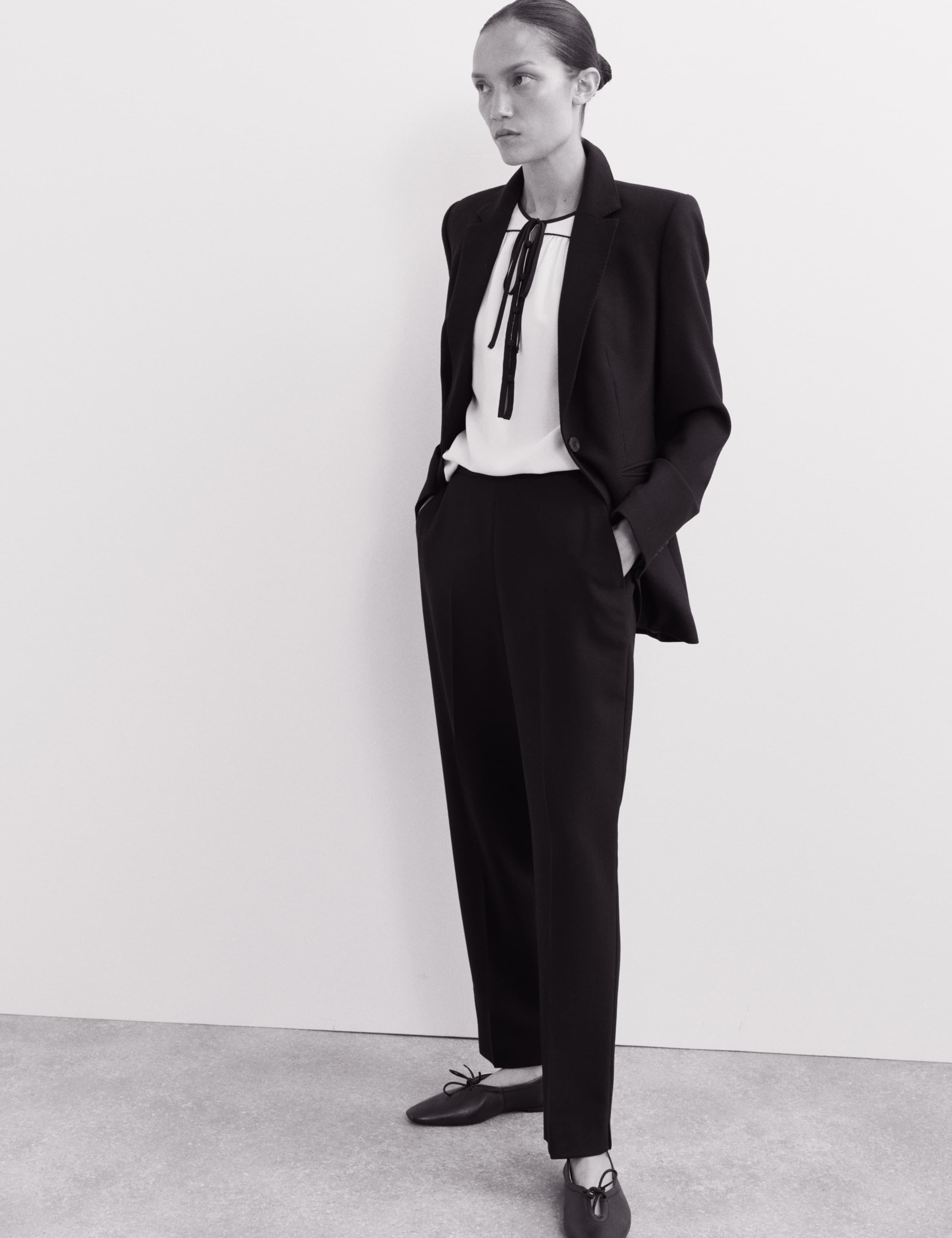 Pure Wool Crepe Cigarette Trousers 3 of 7