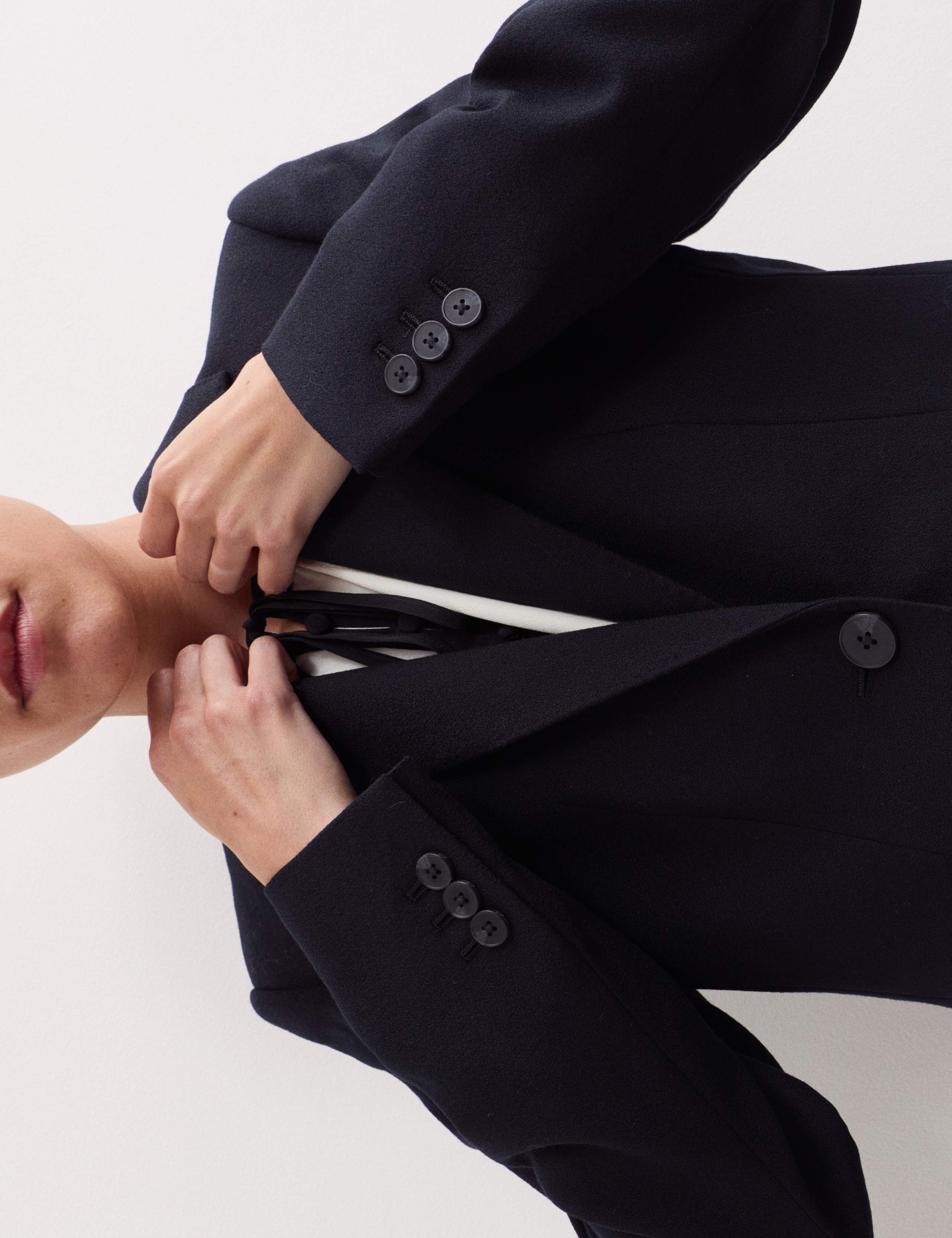 Pure Wool Crepe Cigarette Trousers 4 of 7