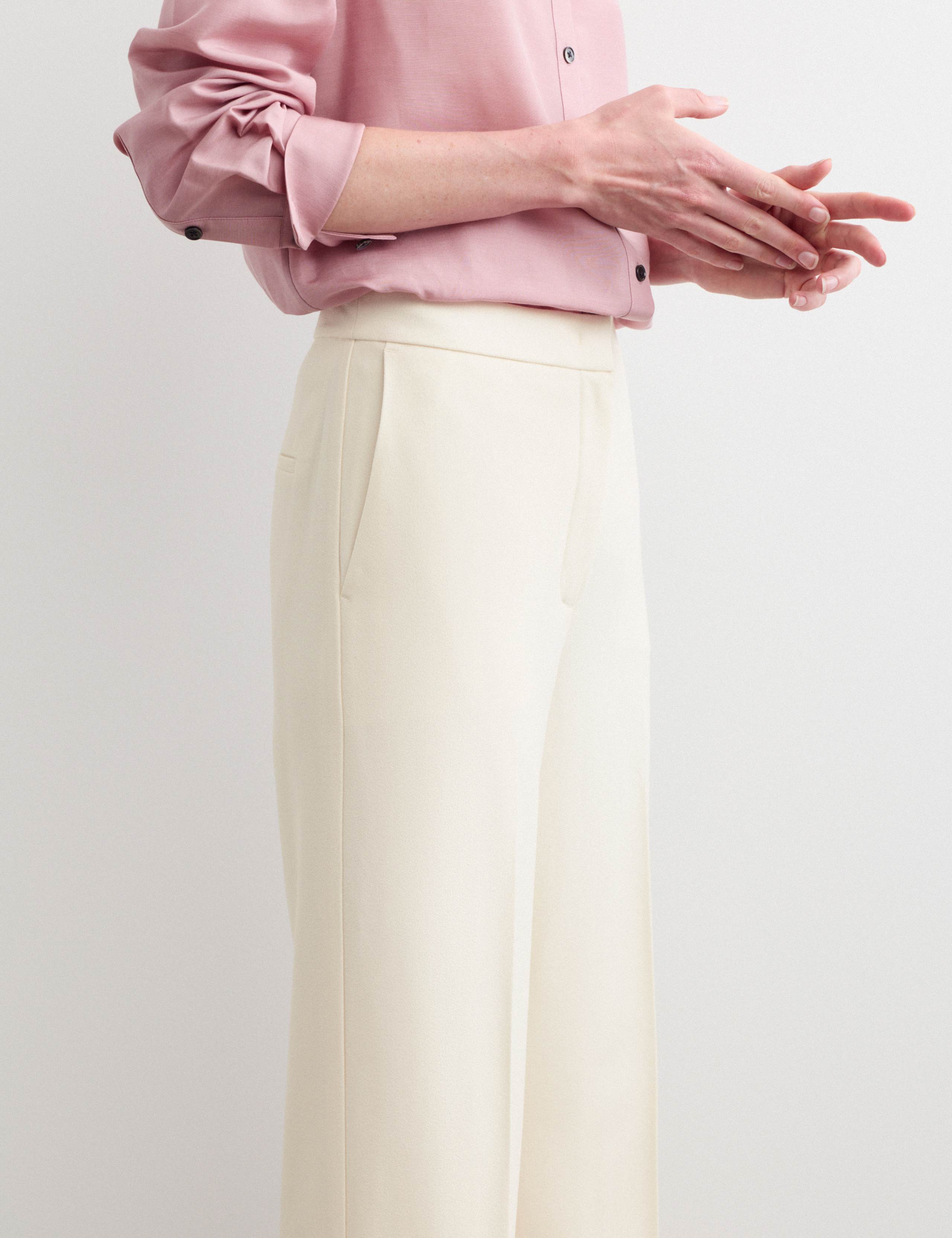 Pure Wool Crepe Wide Leg Trousers 3 of 6
