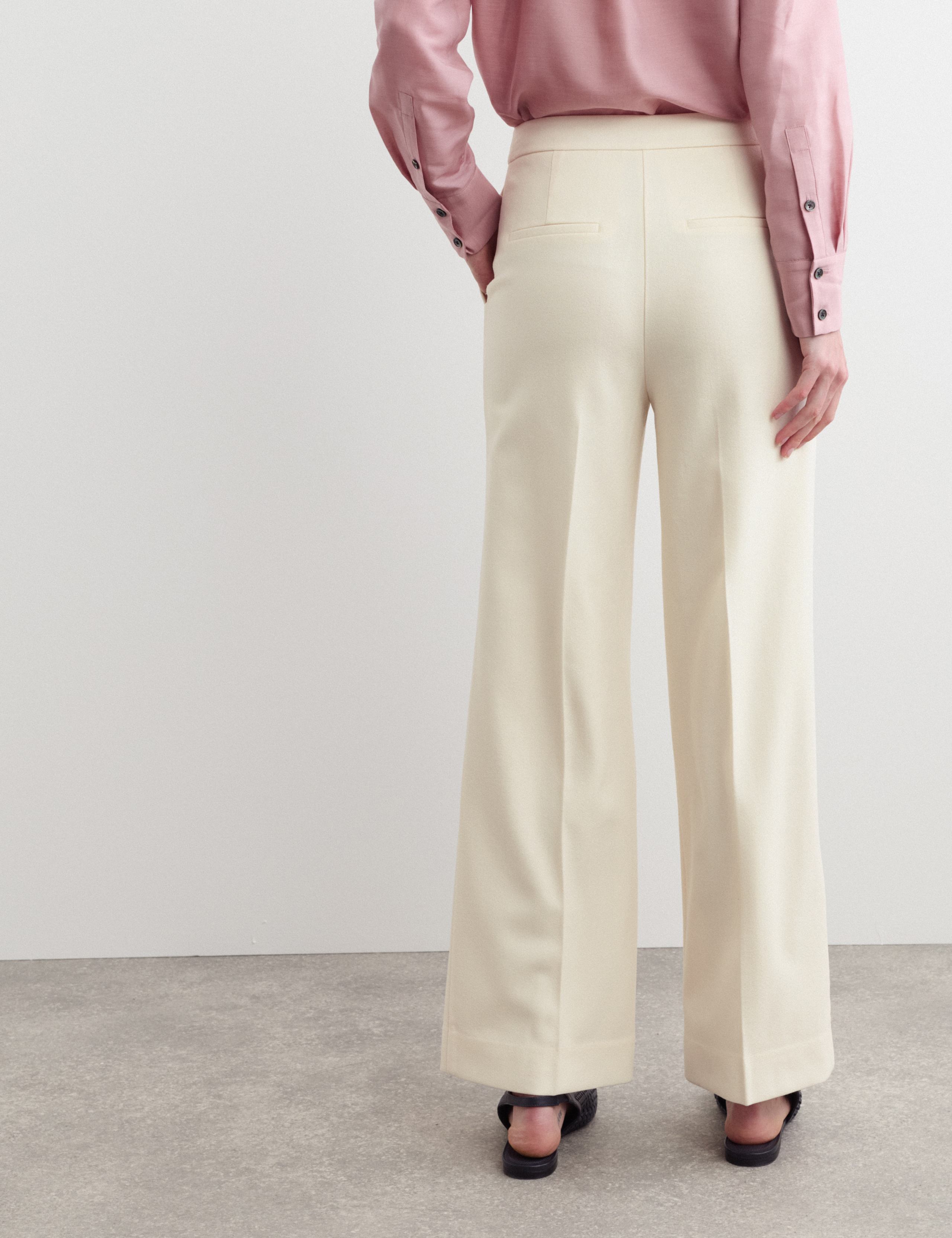 Pure Wool Crepe Wide Leg Trousers 6 of 6