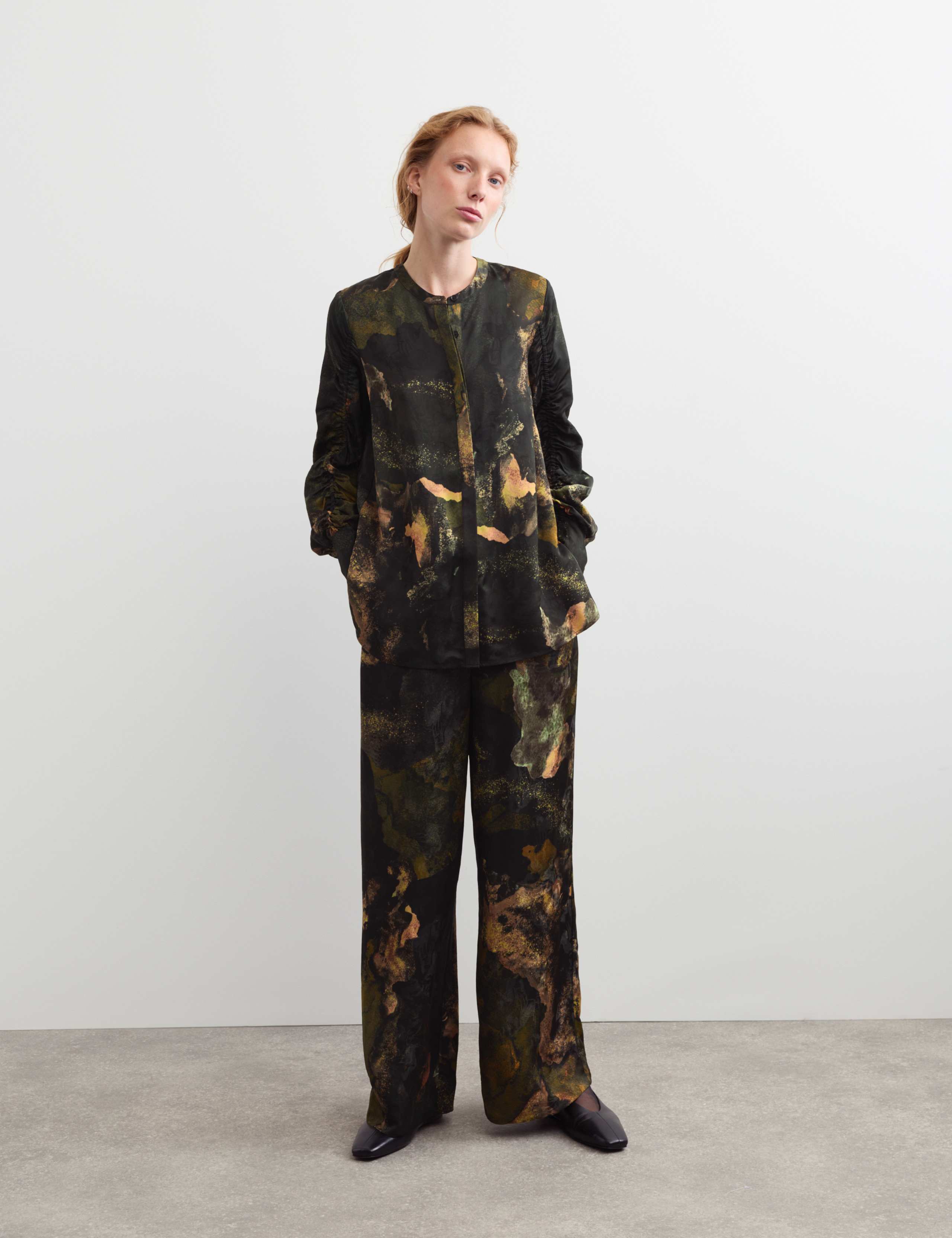 Jaquard Elasticated Waist Wide Leg Trousers 7 of 7