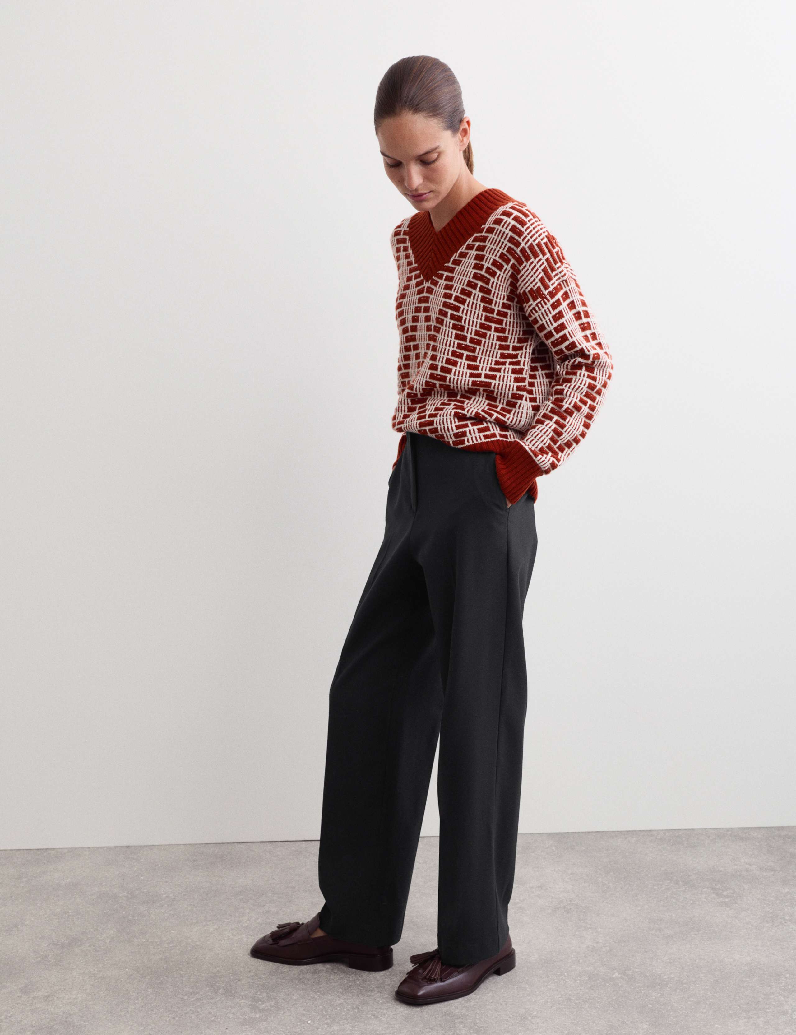 Pure Wool Straight Leg Trousers 5 of 6