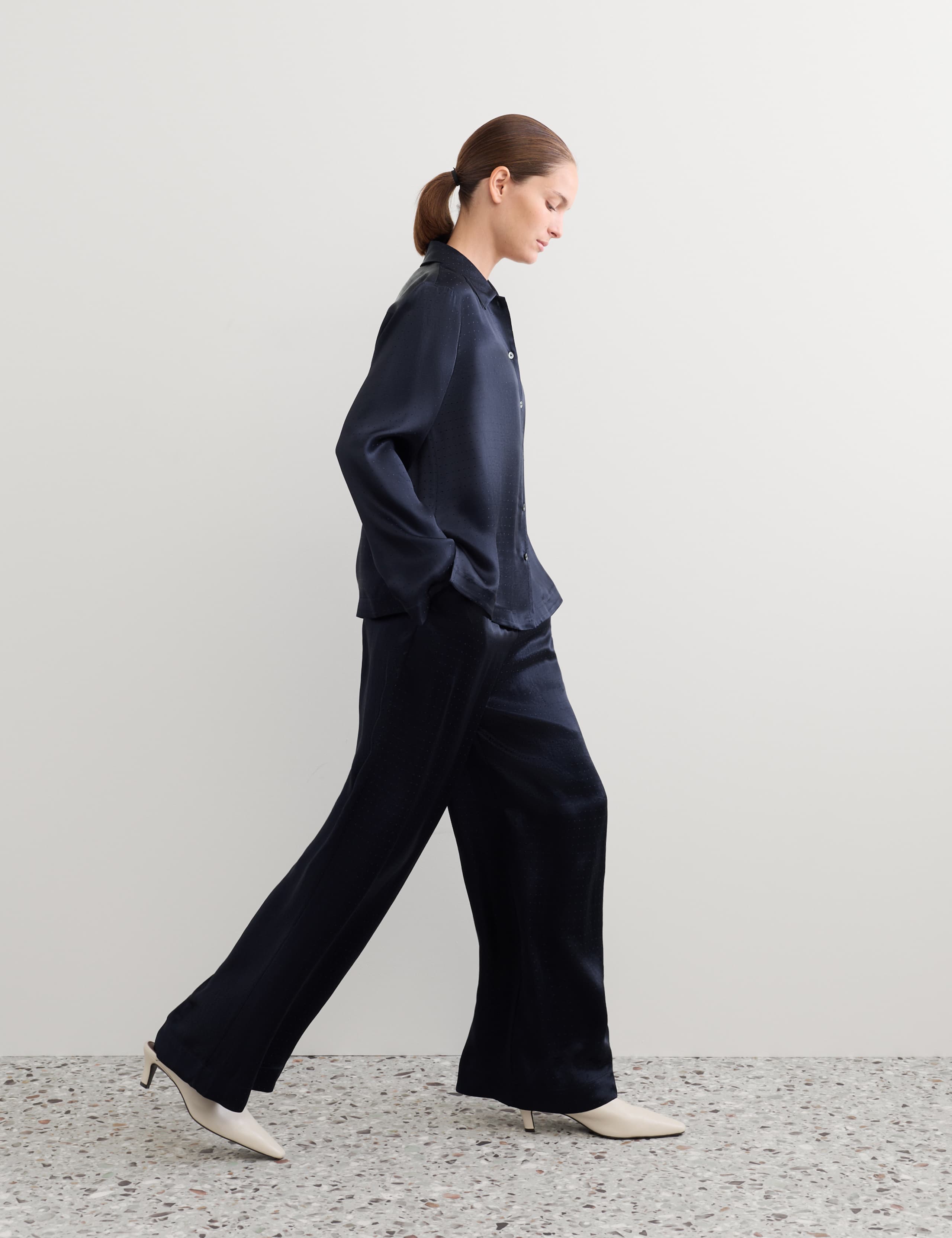 Jacquard Wide Leg Trousers 6 of 7