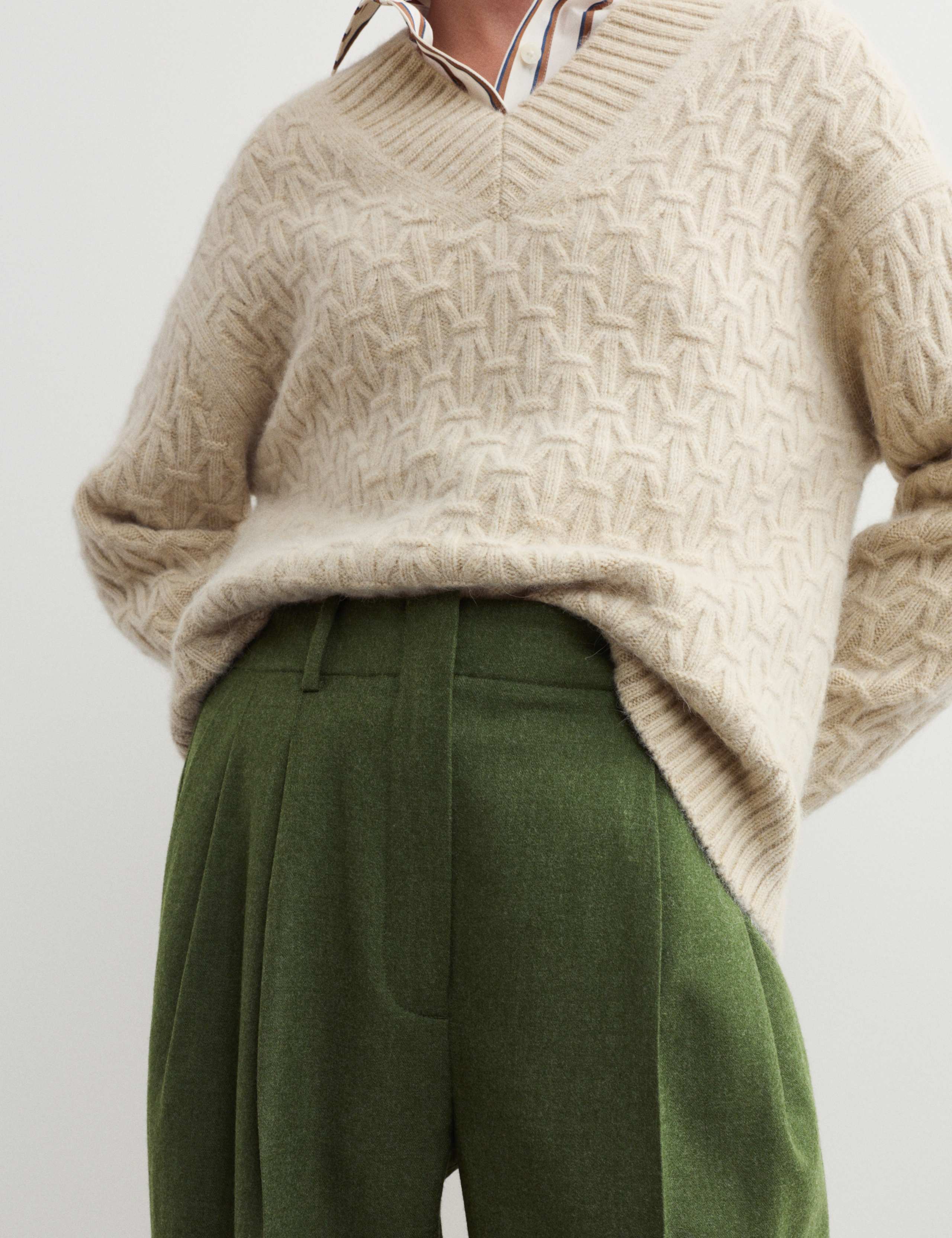 Wool Rich Flannel Tapered Trousers 3 of 5