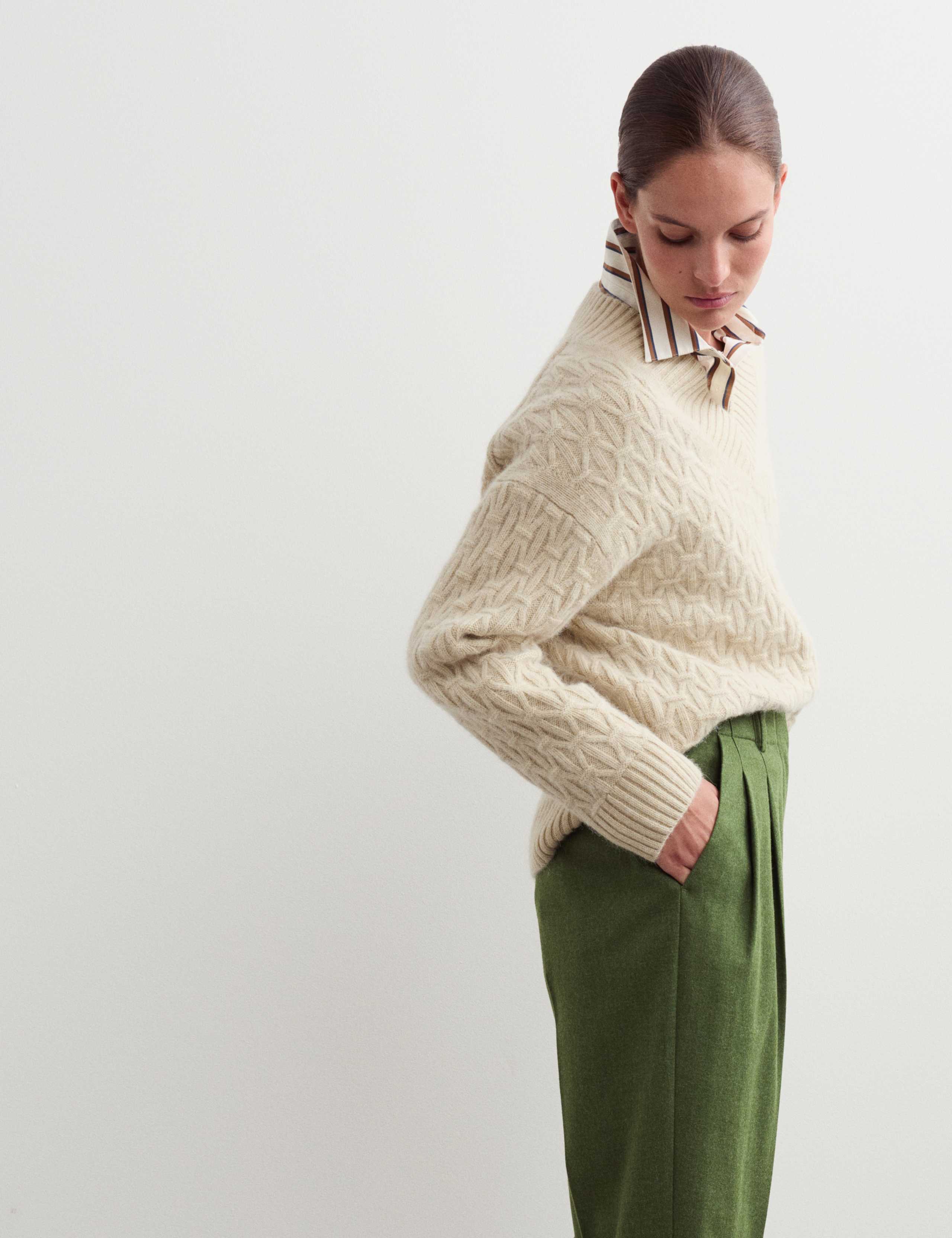Wool Rich Flannel Tapered Trousers 4 of 5