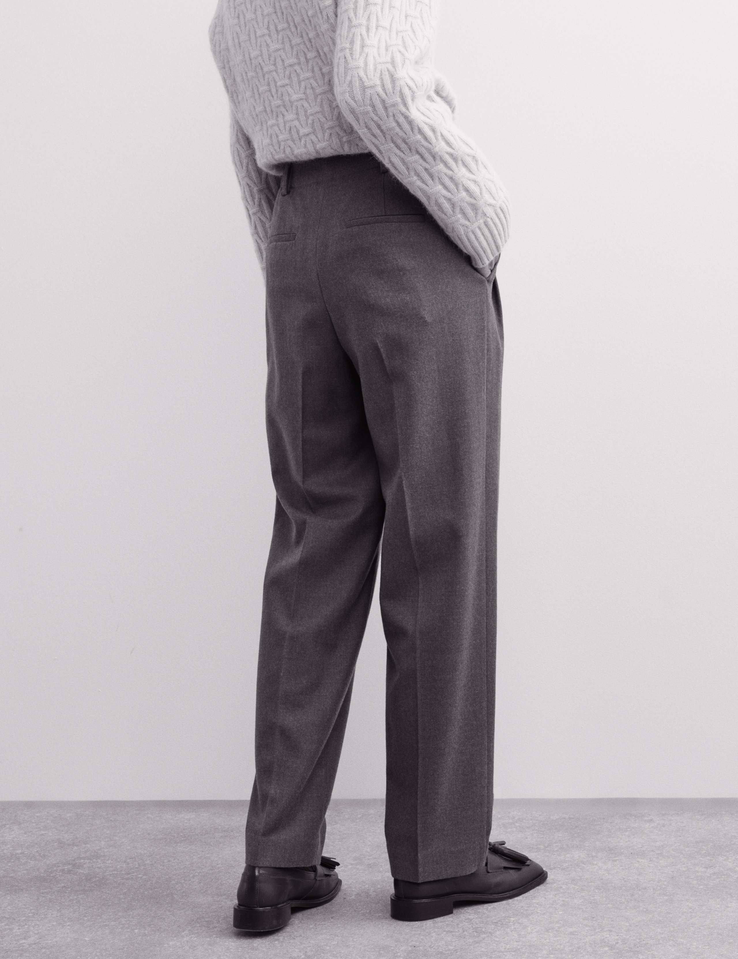 Wool Rich Flannel Tapered Trousers 5 of 5