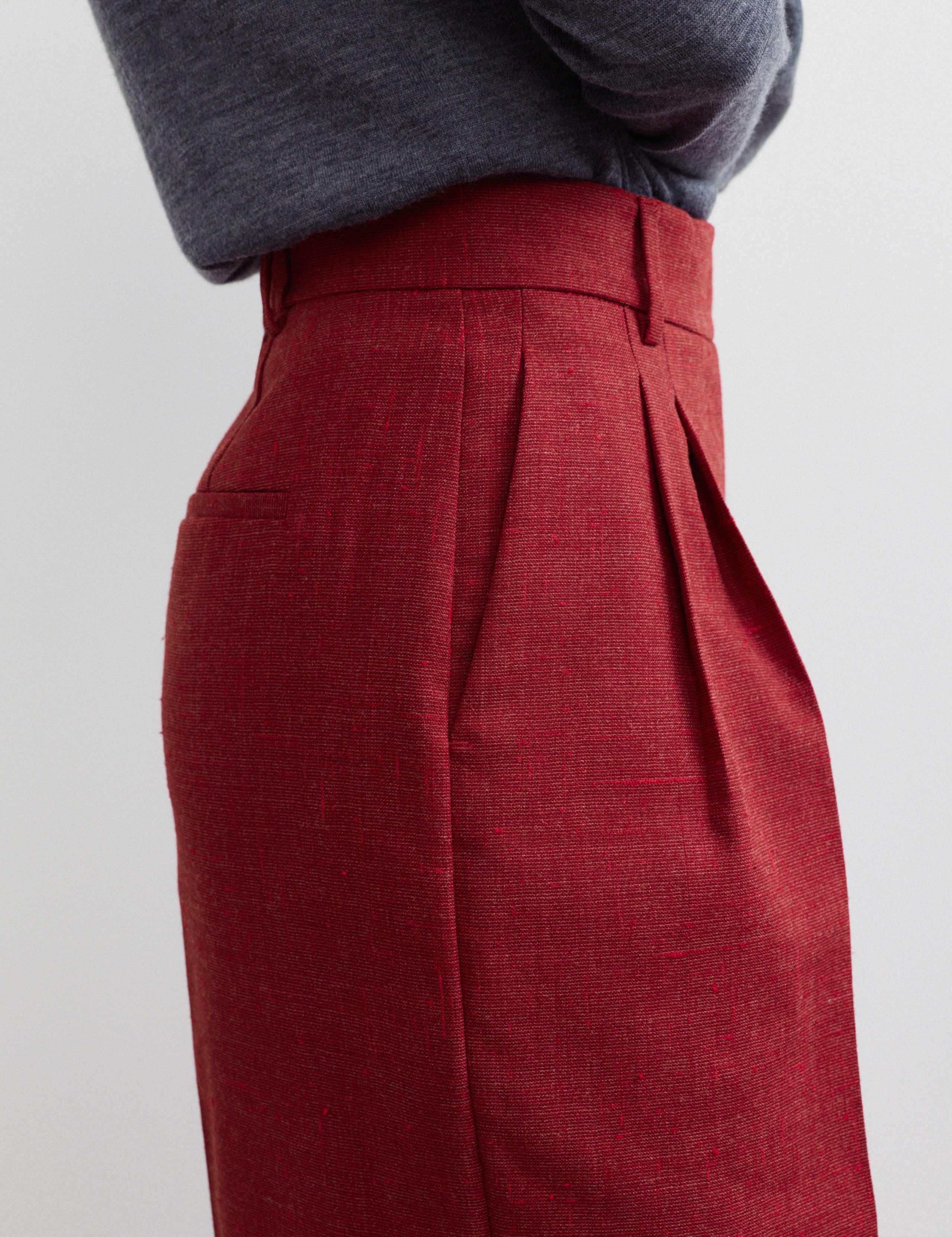 Italian Wool Rich Wide Leg Trousers 3 of 7