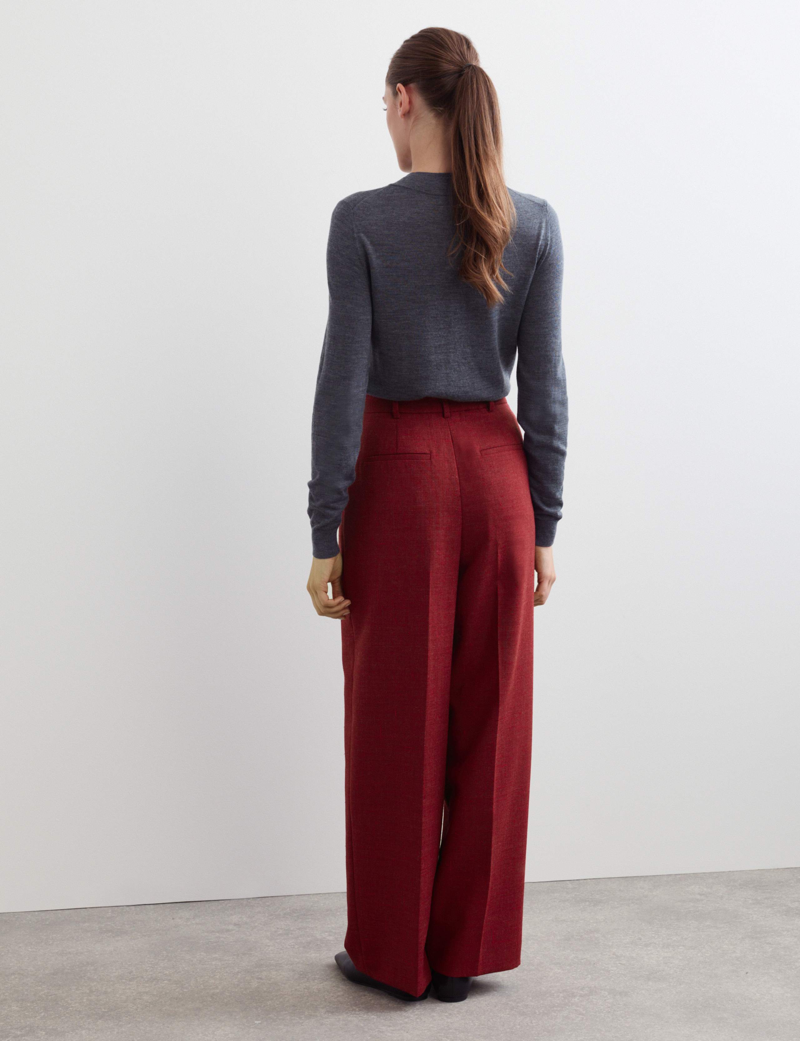 Italian Wool Rich Wide Leg Trousers 7 of 7