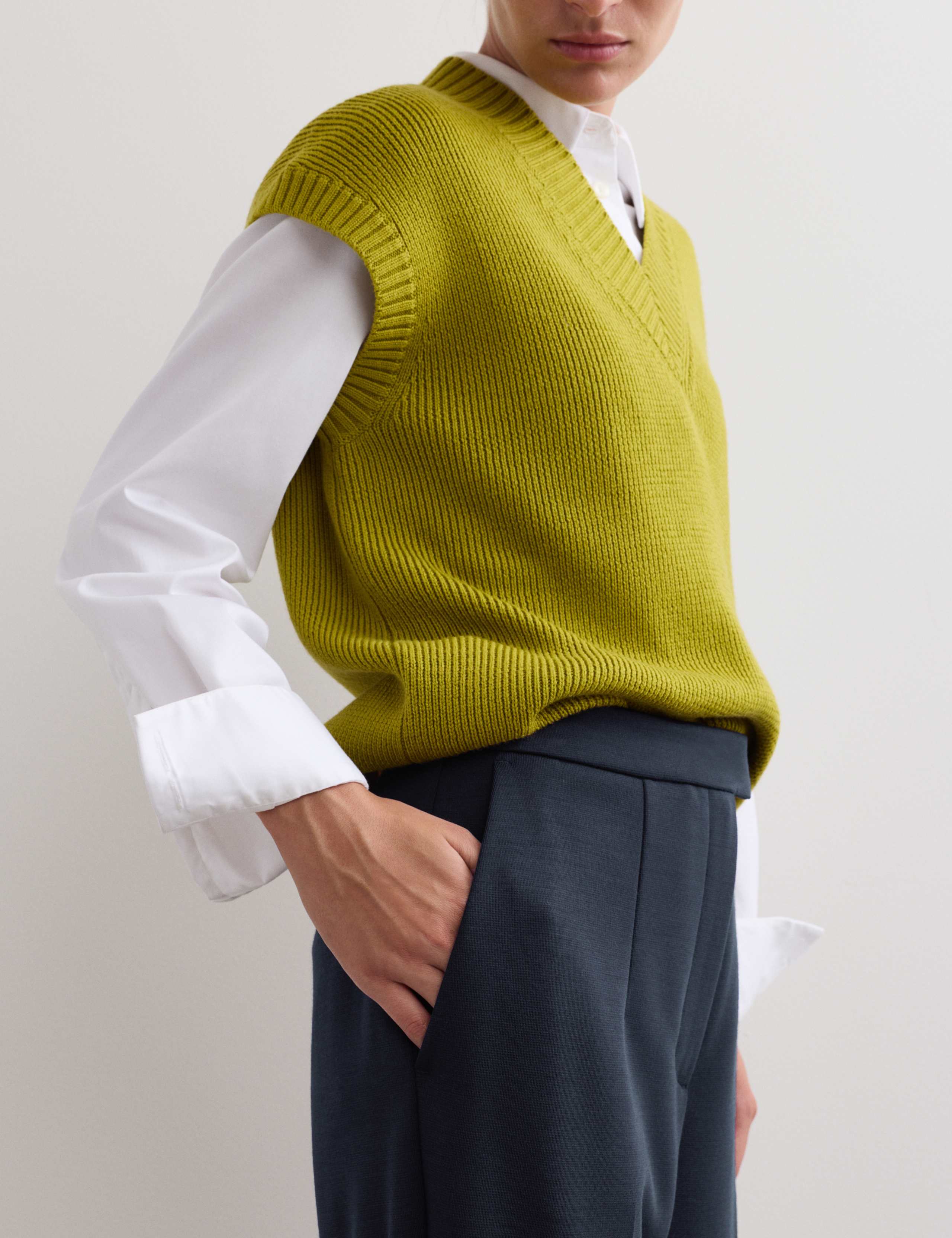 Wool Ponte Blend Slim Leg Trouser 3 of 8