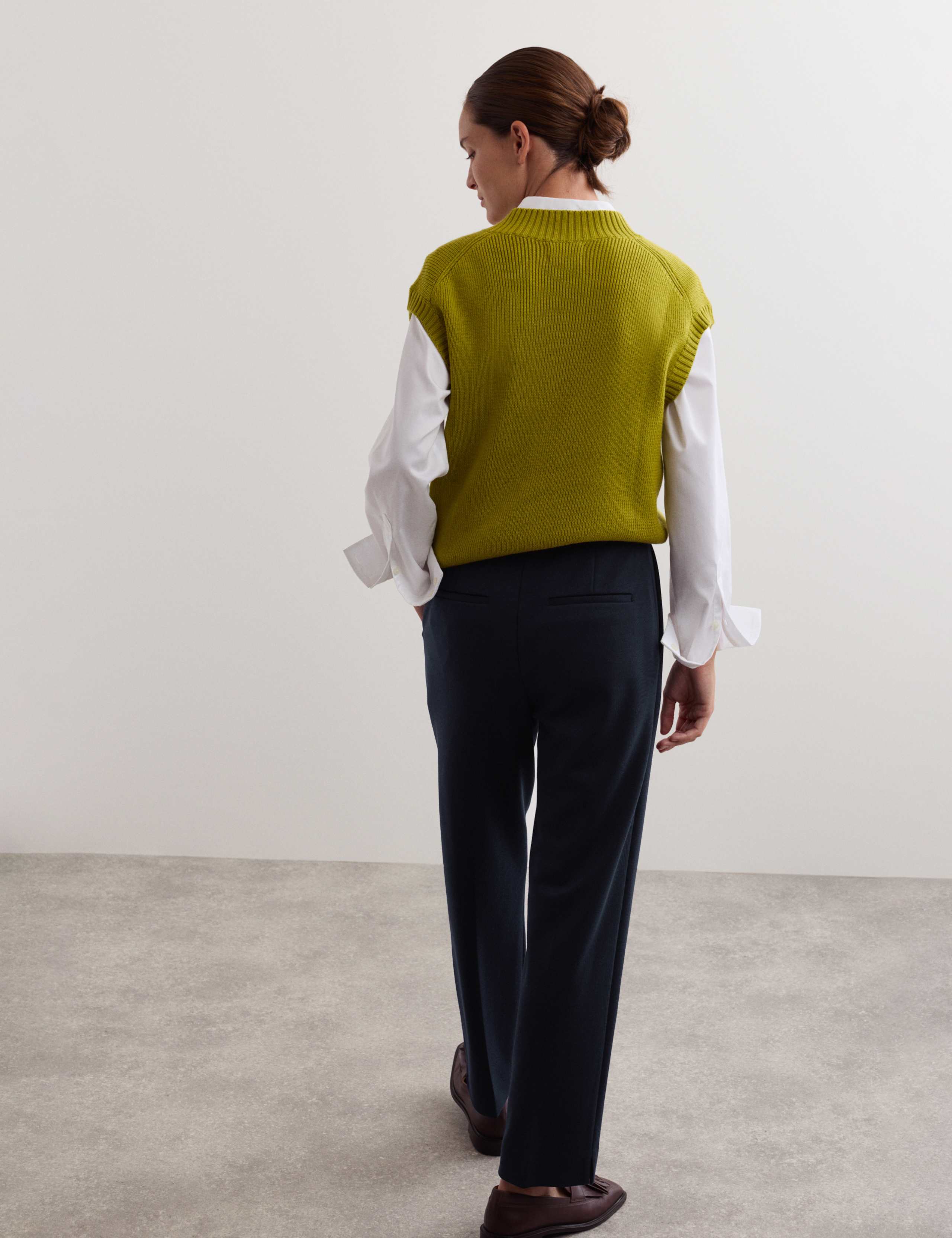 Wool Ponte Blend Slim Leg Trouser 7 of 8