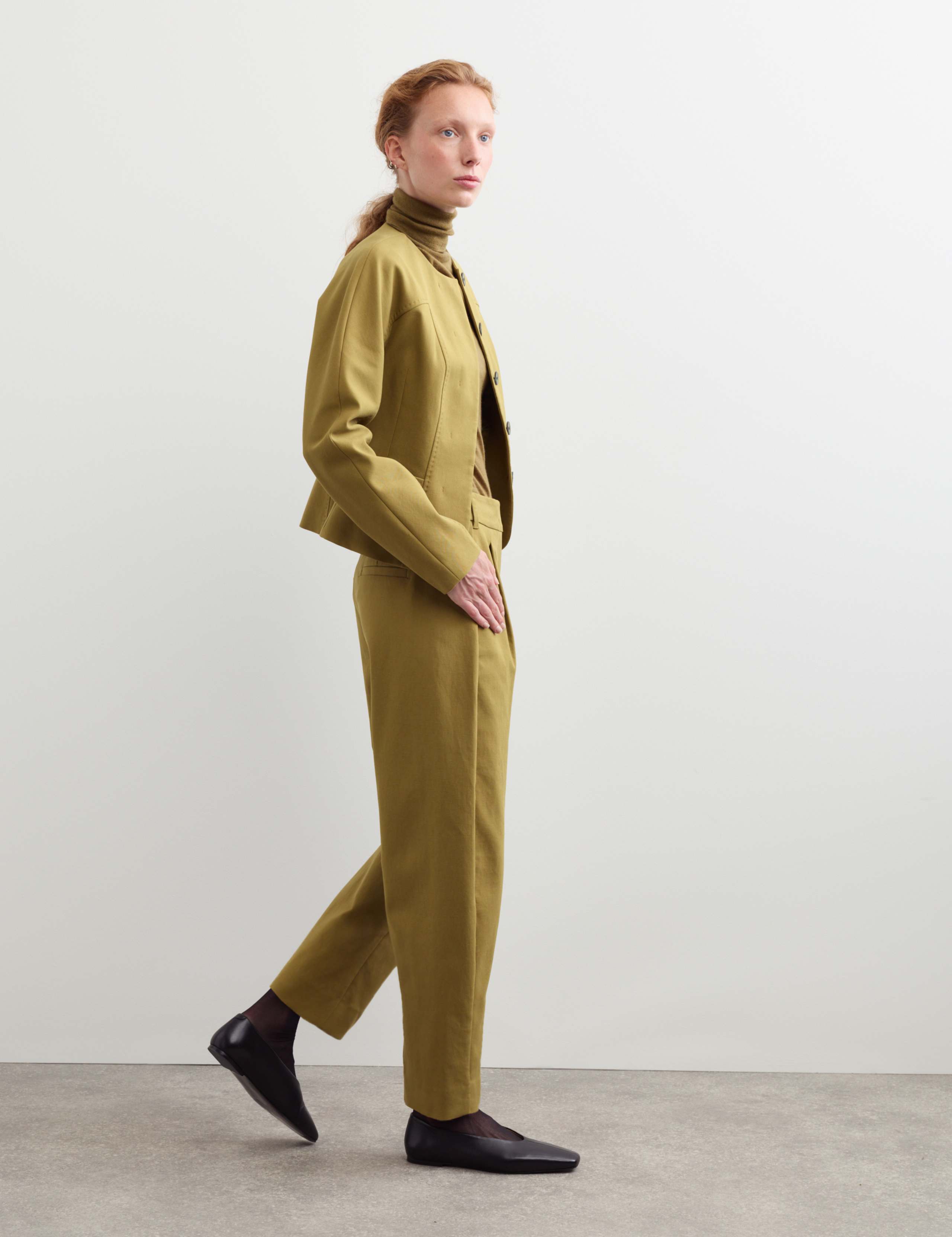 Cotton Modal Barrel Leg Trousers 5 of 7