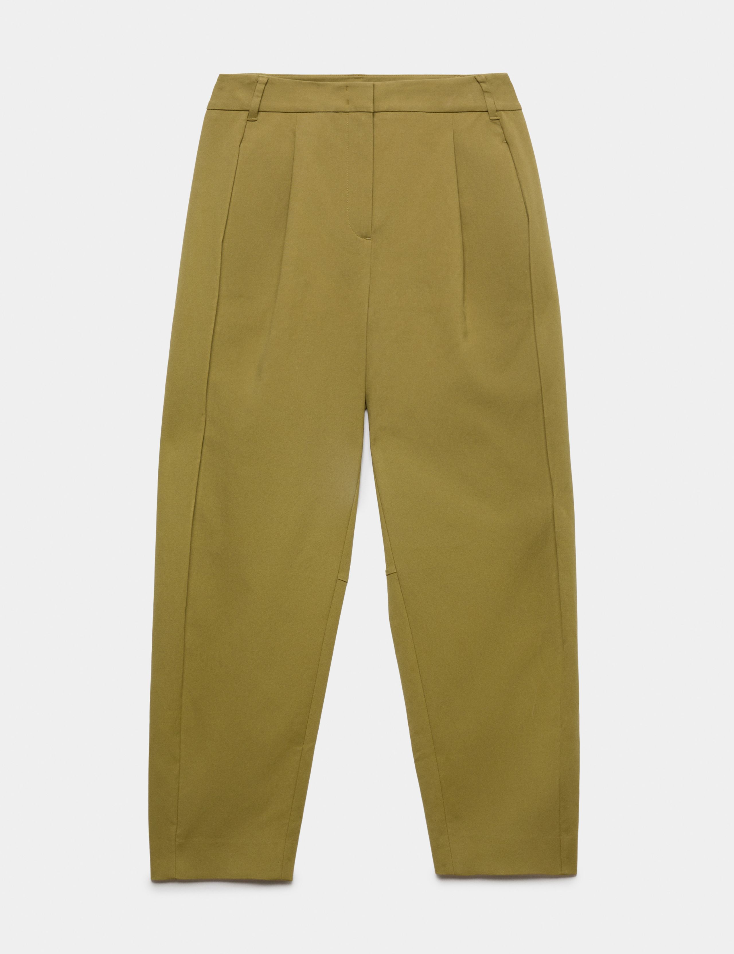 Cotton Modal Barrel Leg Trousers 2 of 7