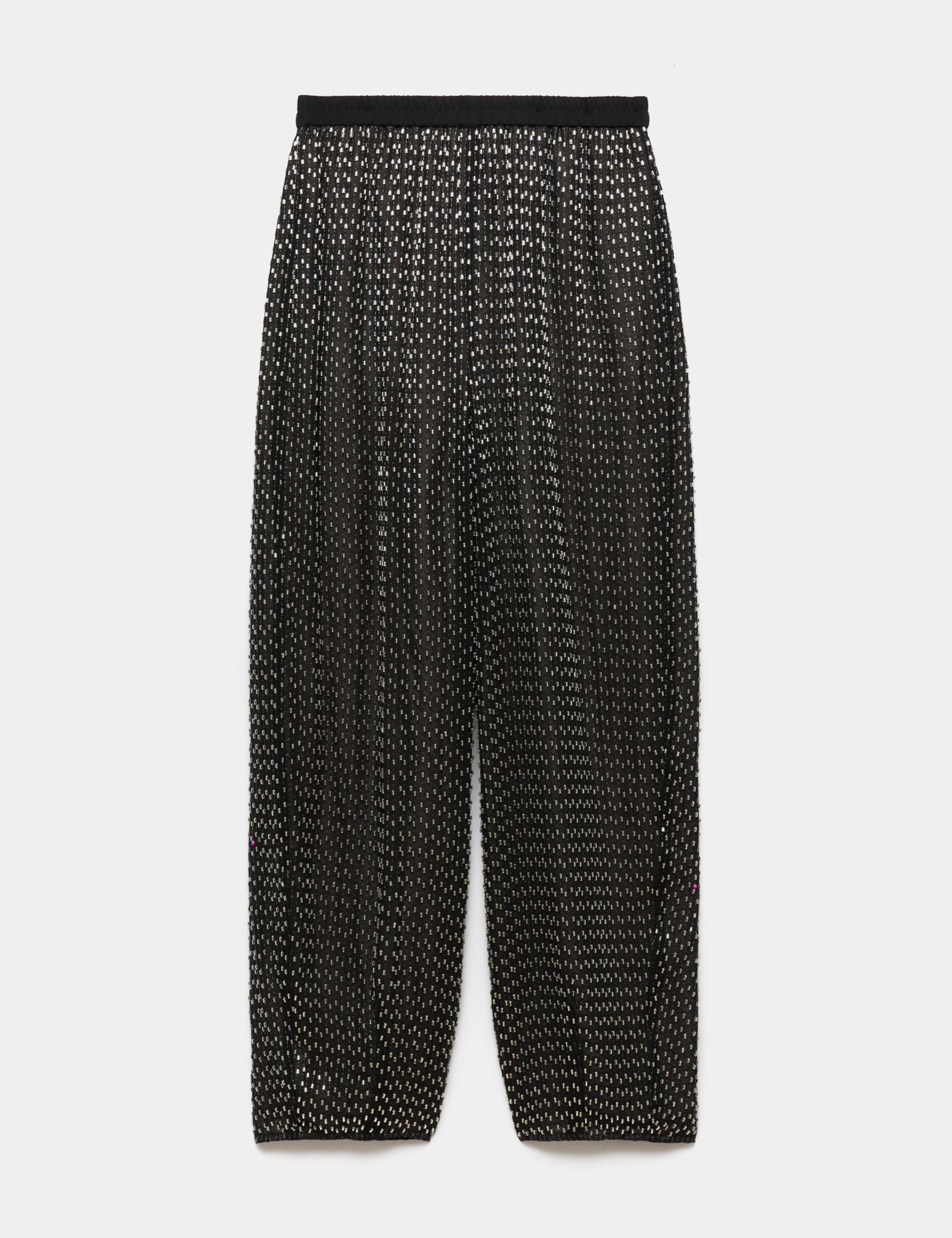 Embellished Barrel Leg Ankle Grazer Trousers 2 of 7