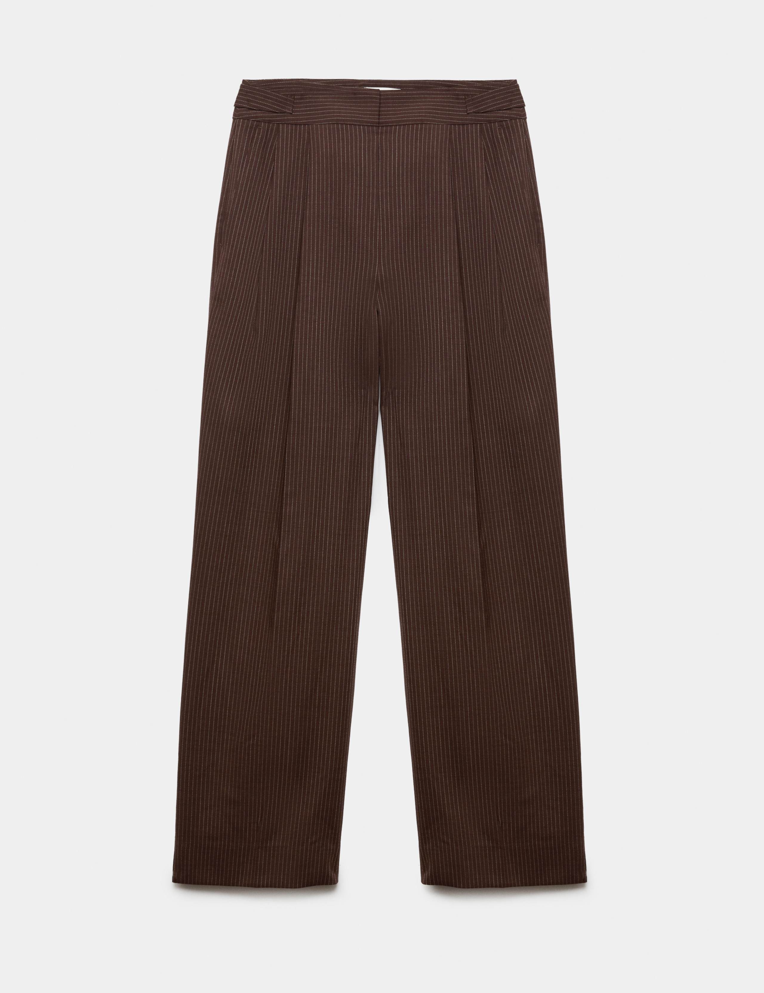 Wool Rich Pinstripe Tapered Trousers 2 of 7