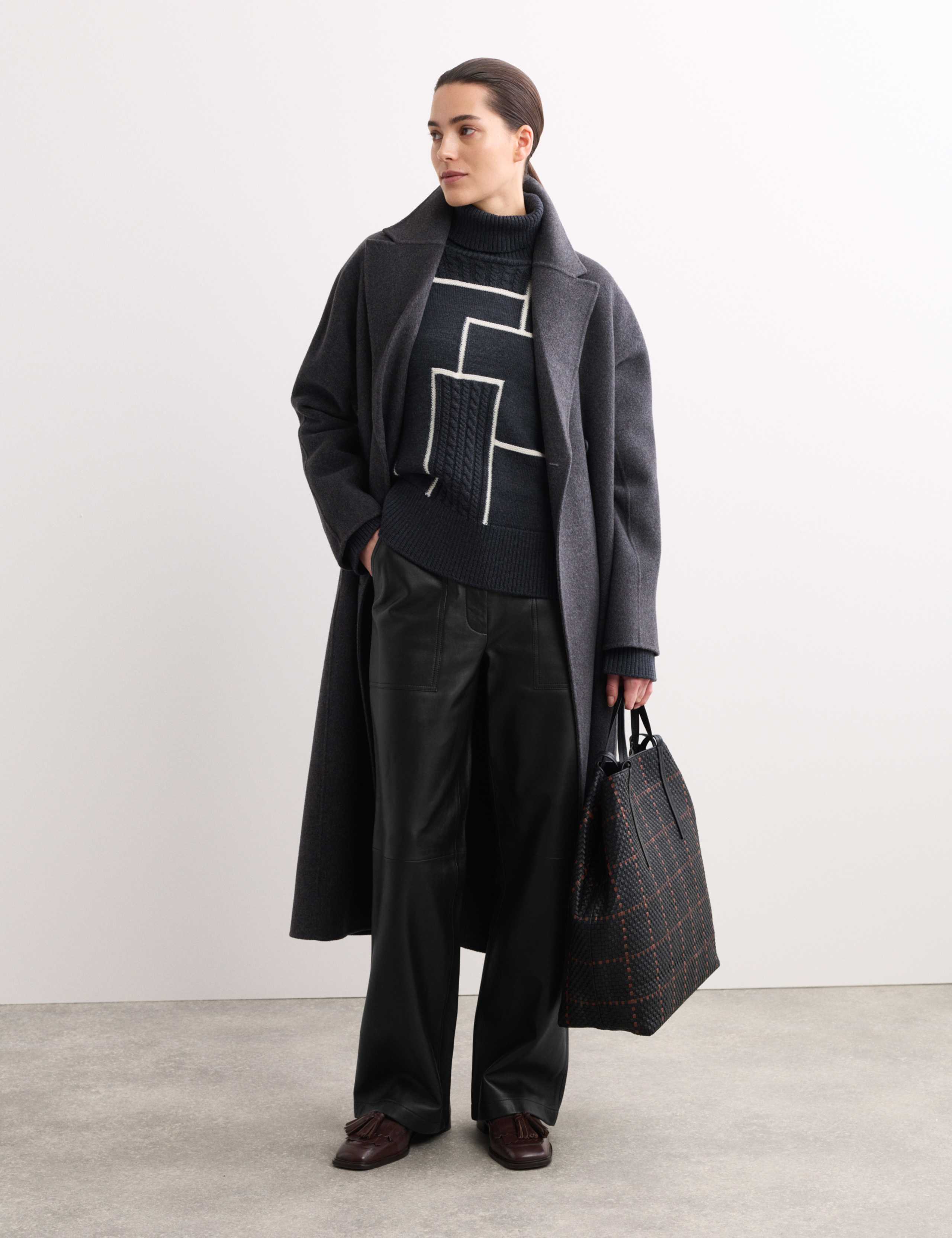 Leather Wide Leg Trousers 1 of 7