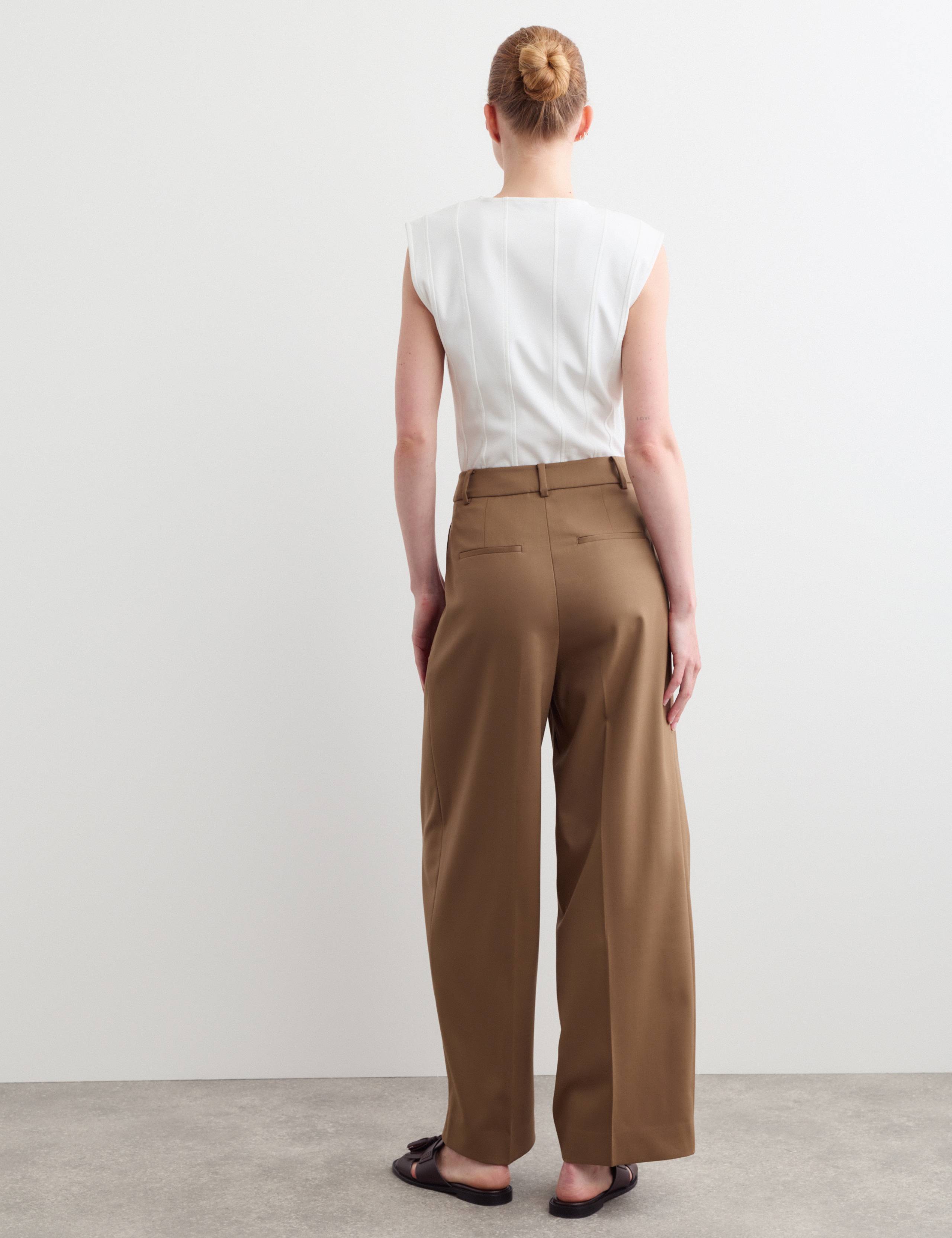 Wool Rich Pleat Front Wide Leg Trousers 7 of 7