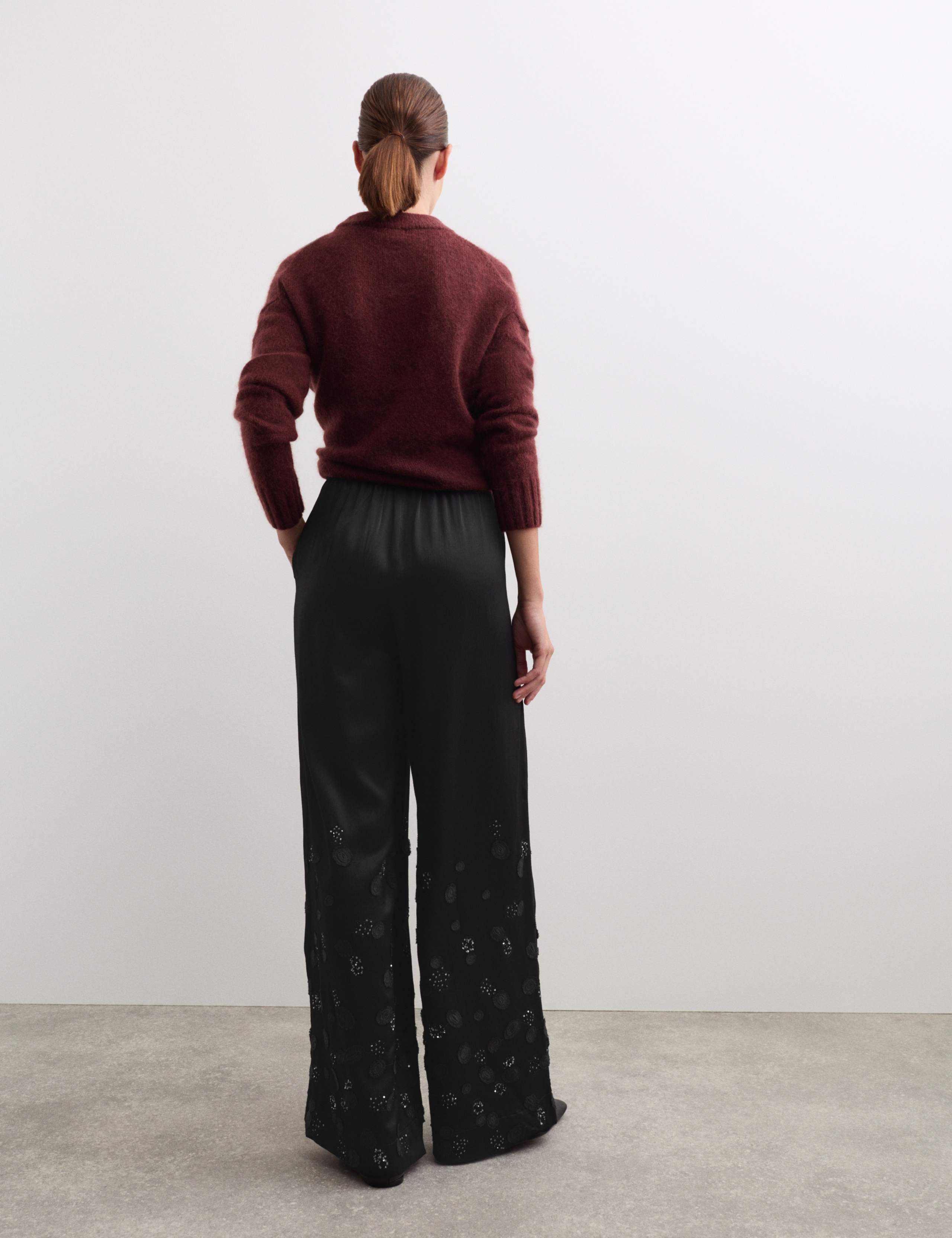 Embroidered Wide Leg Trousers 7 of 8